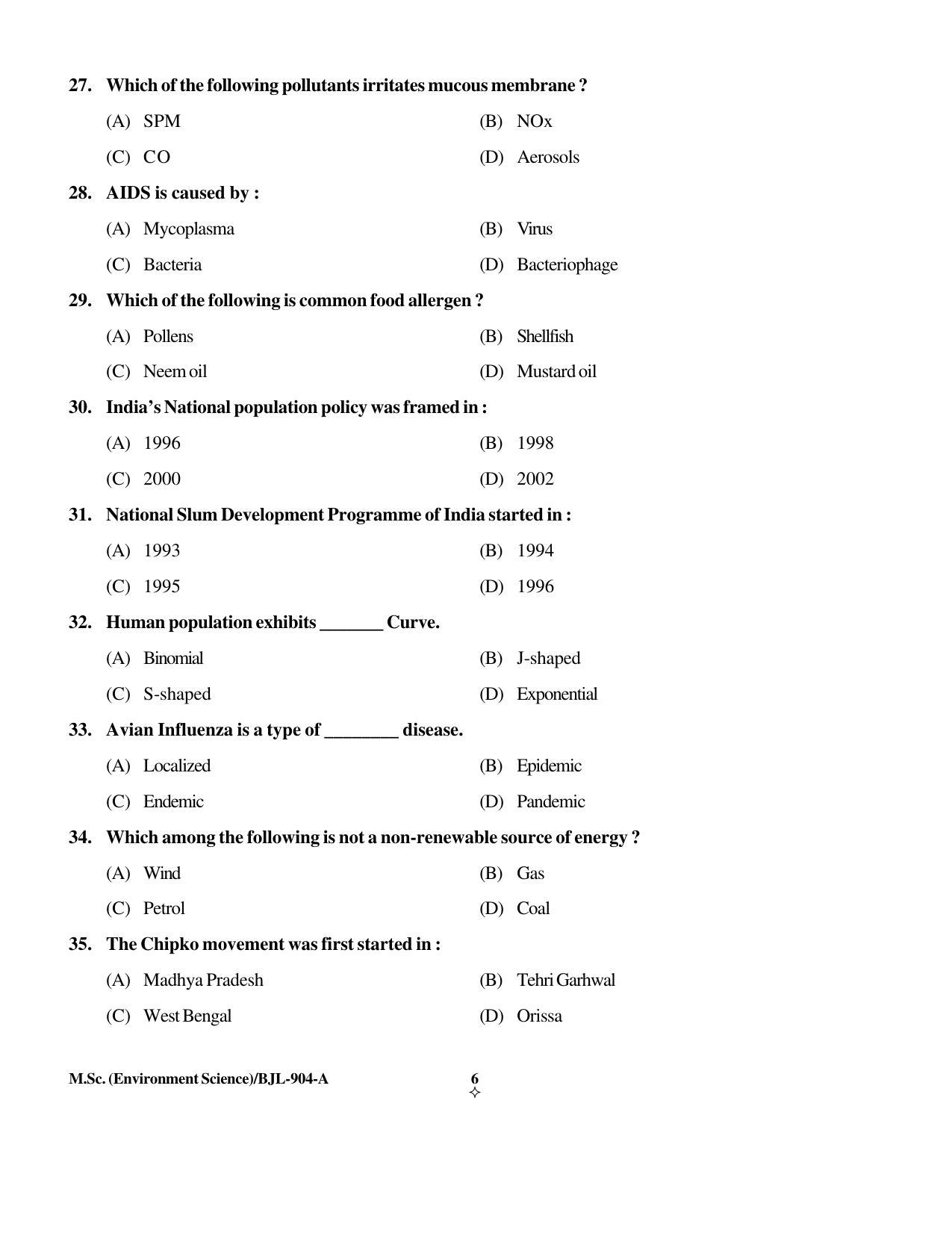 PU CET PG 2016 Question Paper Part I (SET A) - Page 17