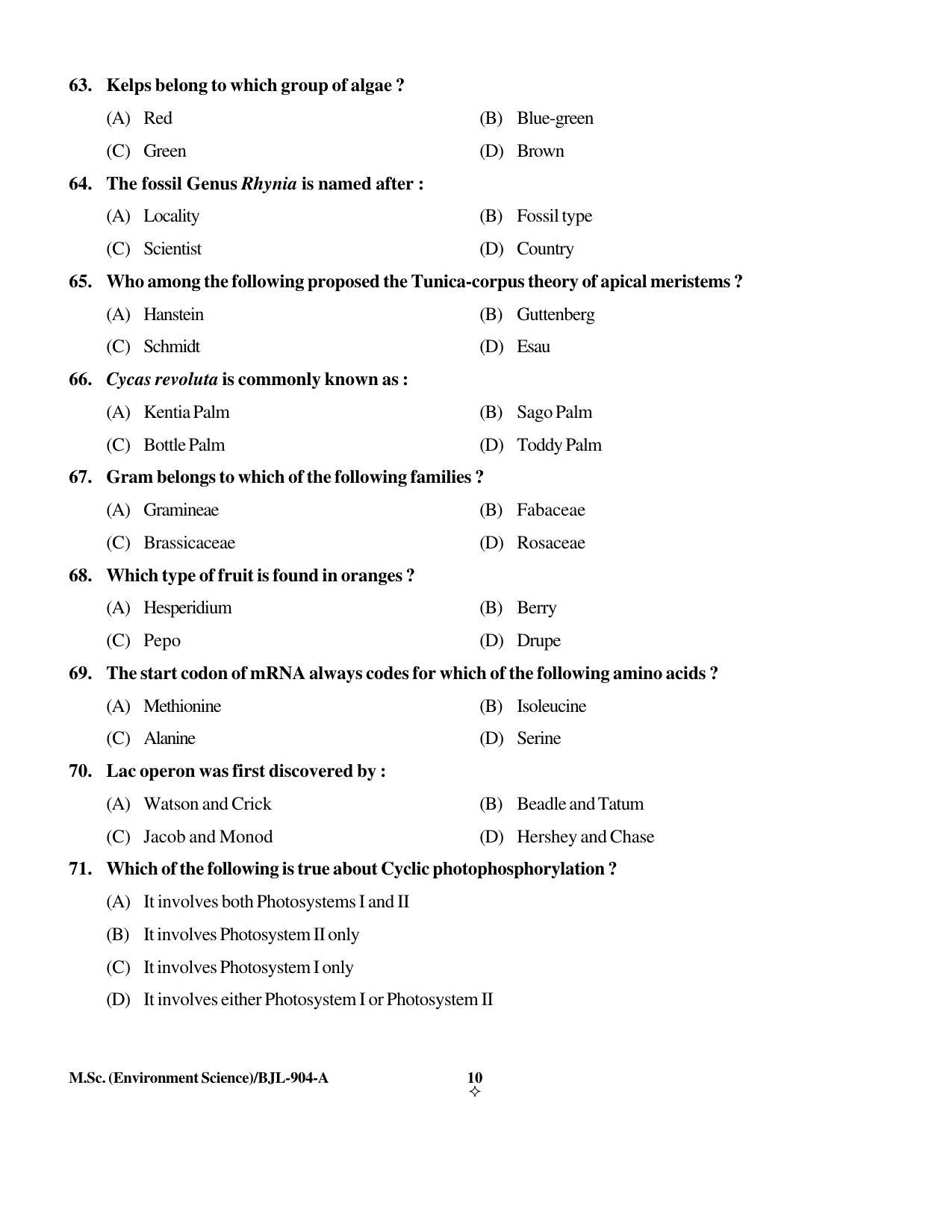 PU CET PG 2016 Question Paper Part I (SET A) - Page 21