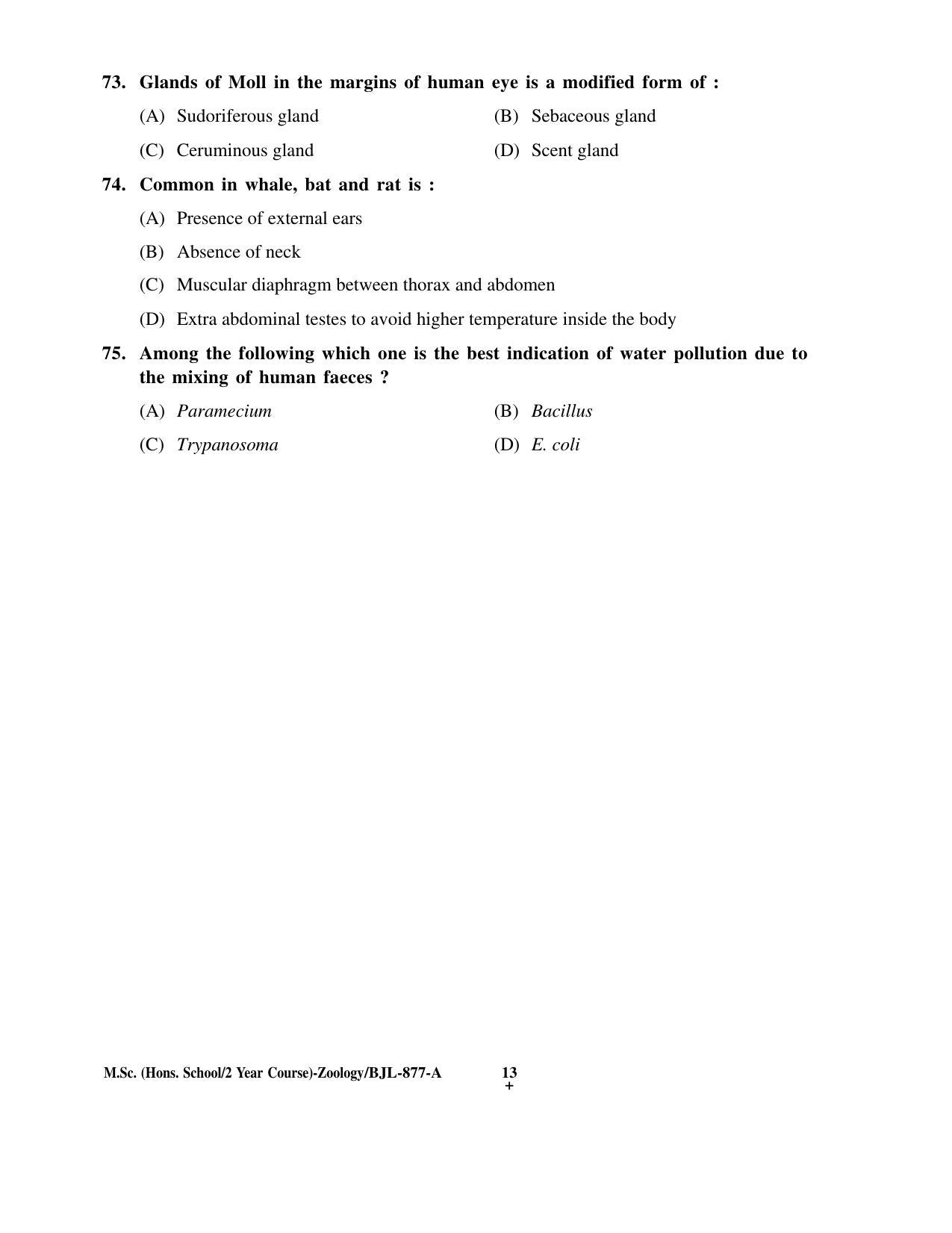 PU CET PG 2016 Question Paper Part I (SET A) - Page 36