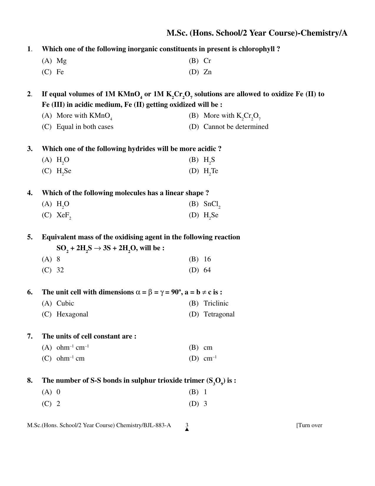 PU CET PG 2016 Question Paper Part I (SET A) - Page 42
