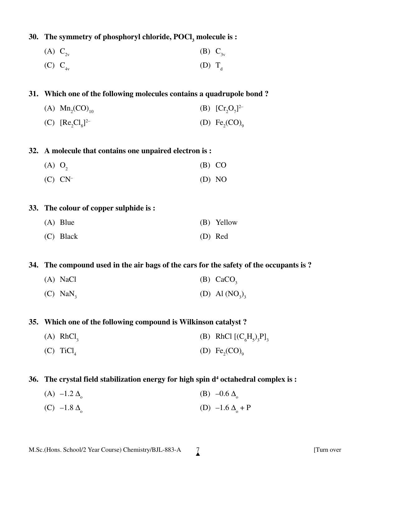 PU CET PG 2016 Question Paper Part I (SET A) - Page 46