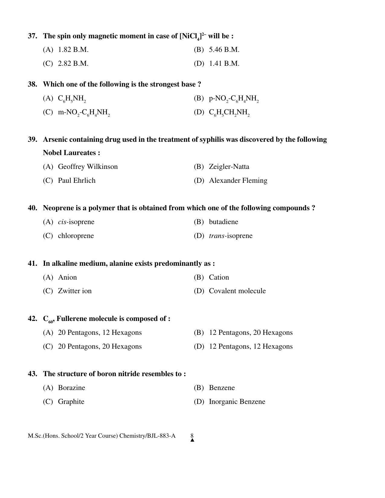 PU CET PG 2016 Question Paper Part I (SET A) - Page 47