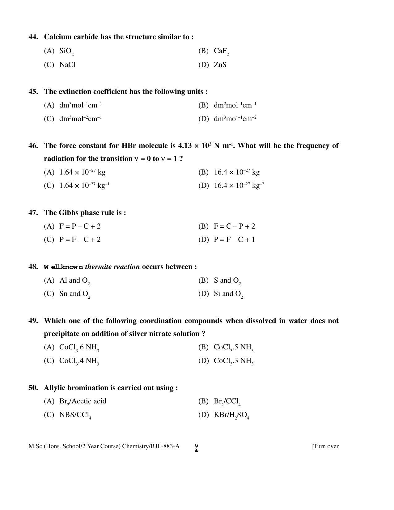 PU CET PG 2016 Question Paper Part I (SET A) - Page 48