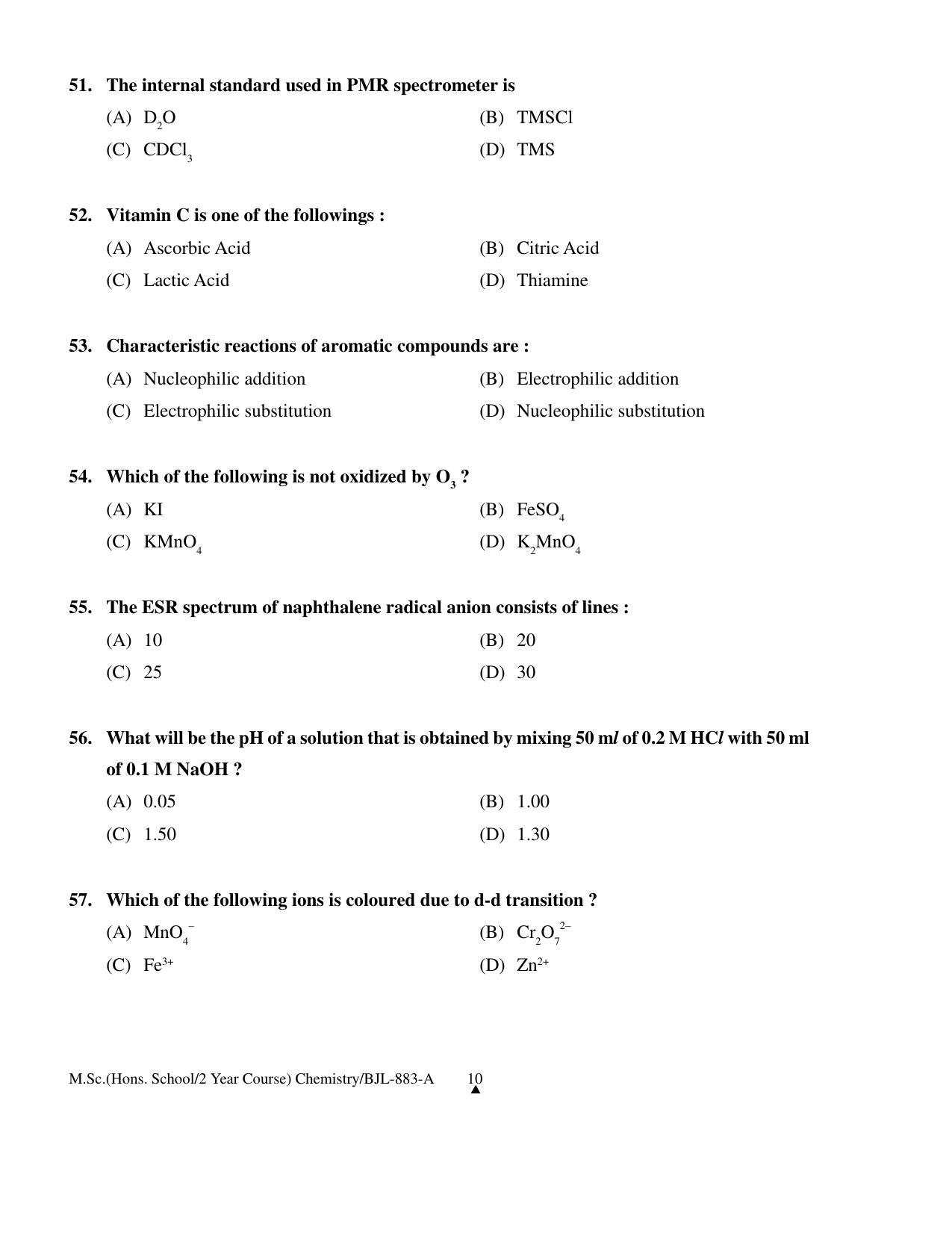 PU CET PG 2016 Question Paper Part I (SET A) - Page 49