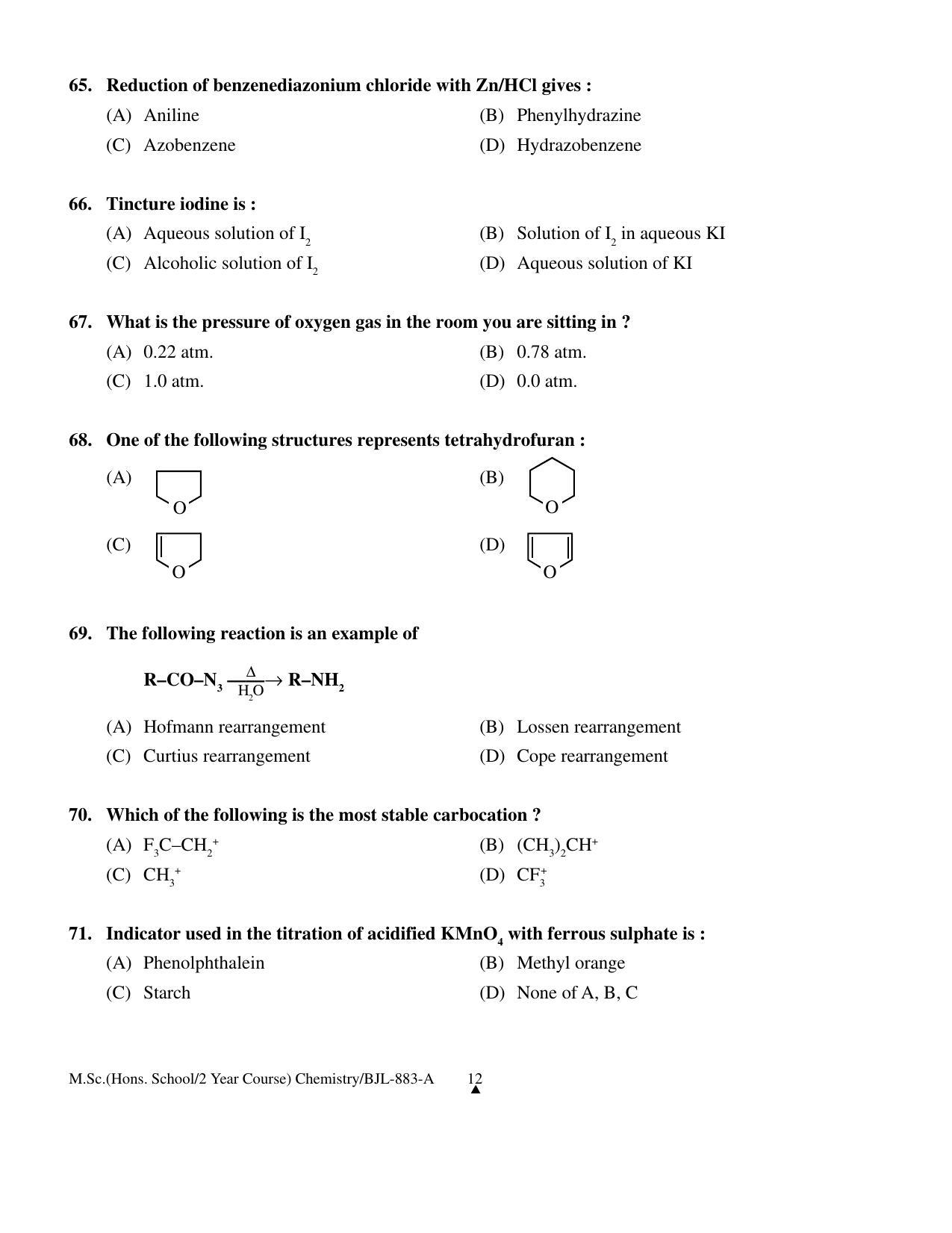 PU CET PG 2016 Question Paper Part I (SET A) - Page 51
