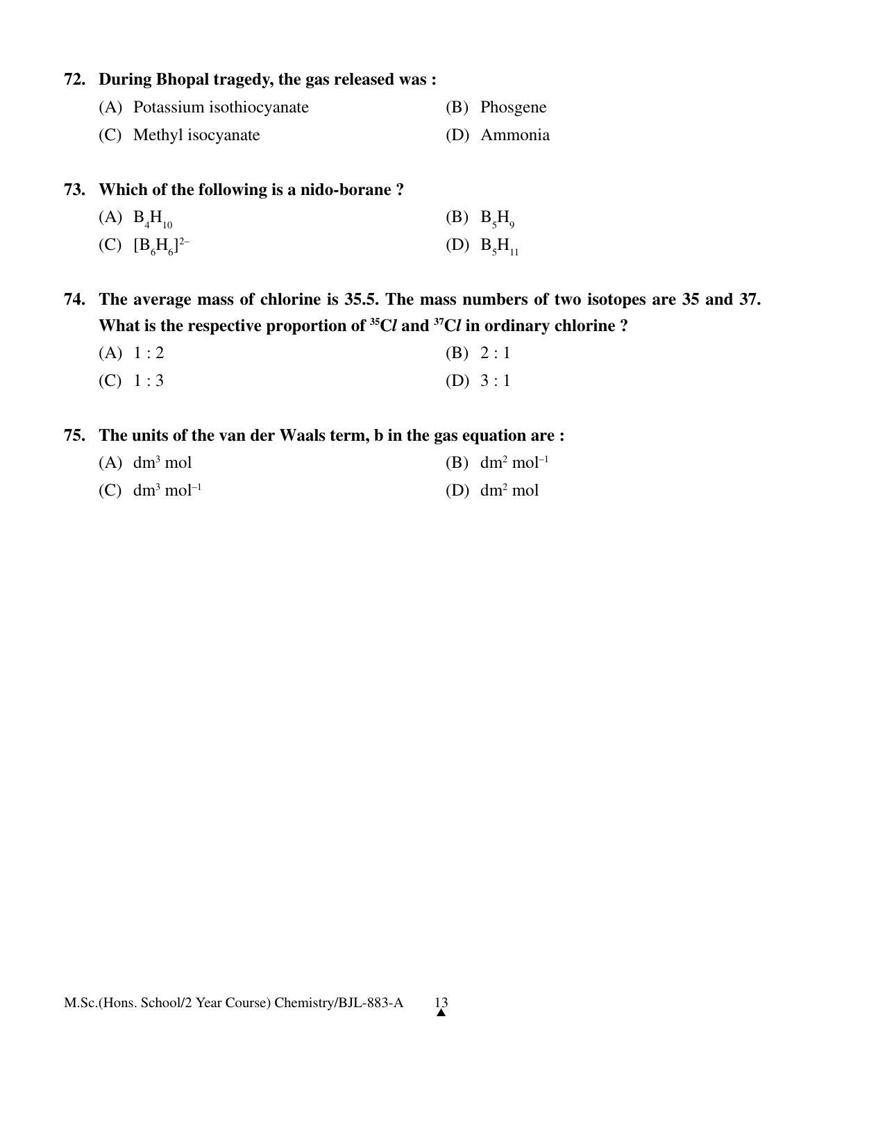 PU CET PG 2016 Question Paper Part I (SET A) - Page 52