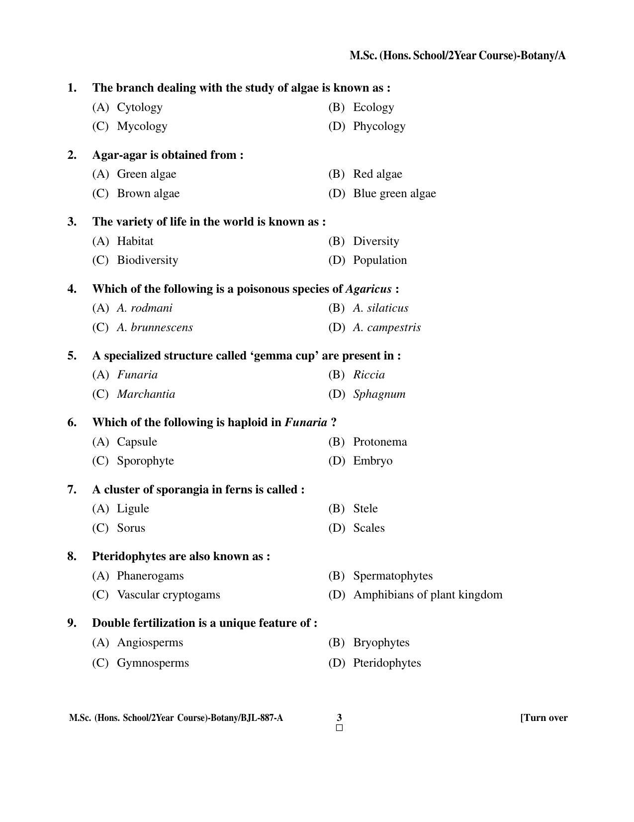 PU CET PG 2016 Question Paper Part I (SET A) - Page 57