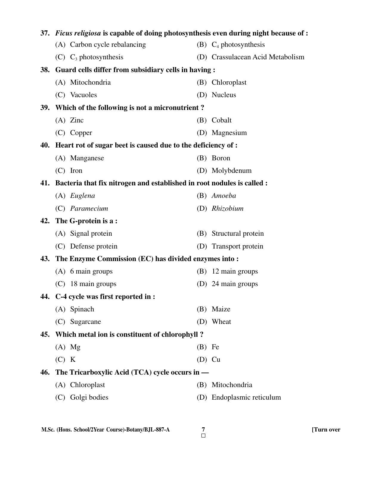 PU CET PG 2016 Question Paper Part I (SET A) - Page 61
