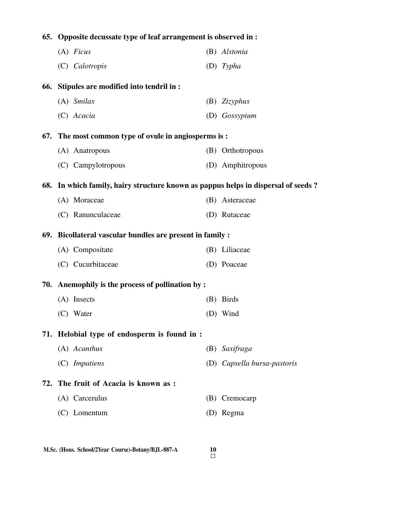PU CET PG 2016 Question Paper Part I (SET A) - Page 64