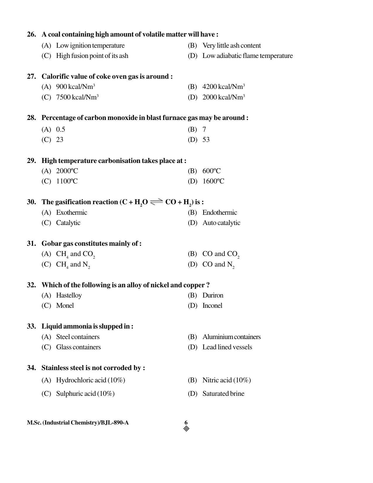 PU CET PG 2016 Question Paper Part I (SET A) - Page 84