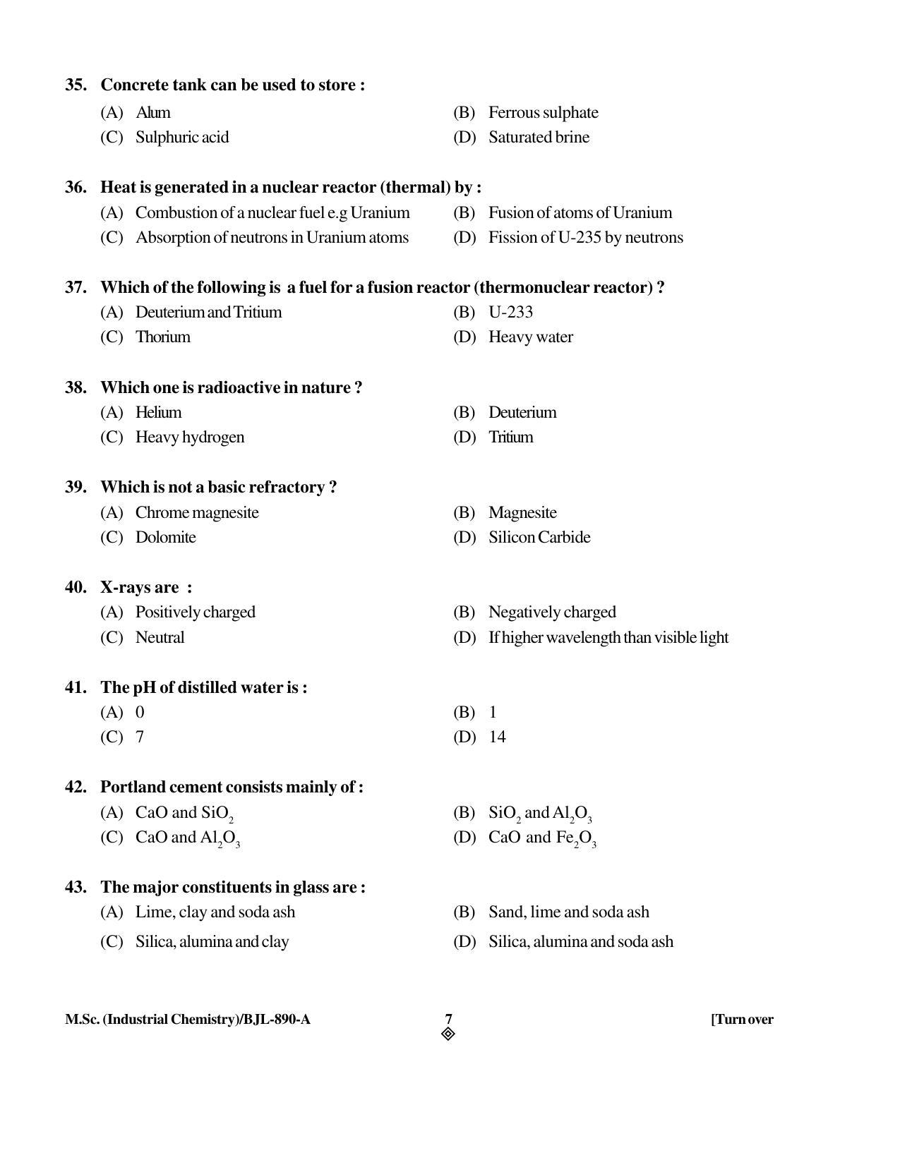 PU CET PG 2016 Question Paper Part I (SET A) - Page 85