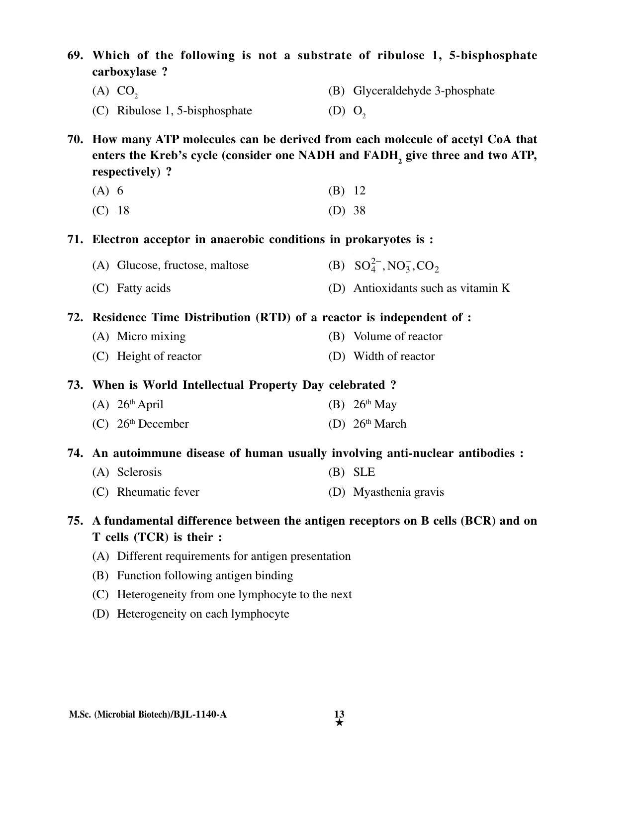 PU CET PG 2016 Question Paper Part I (SET A) - Page 103