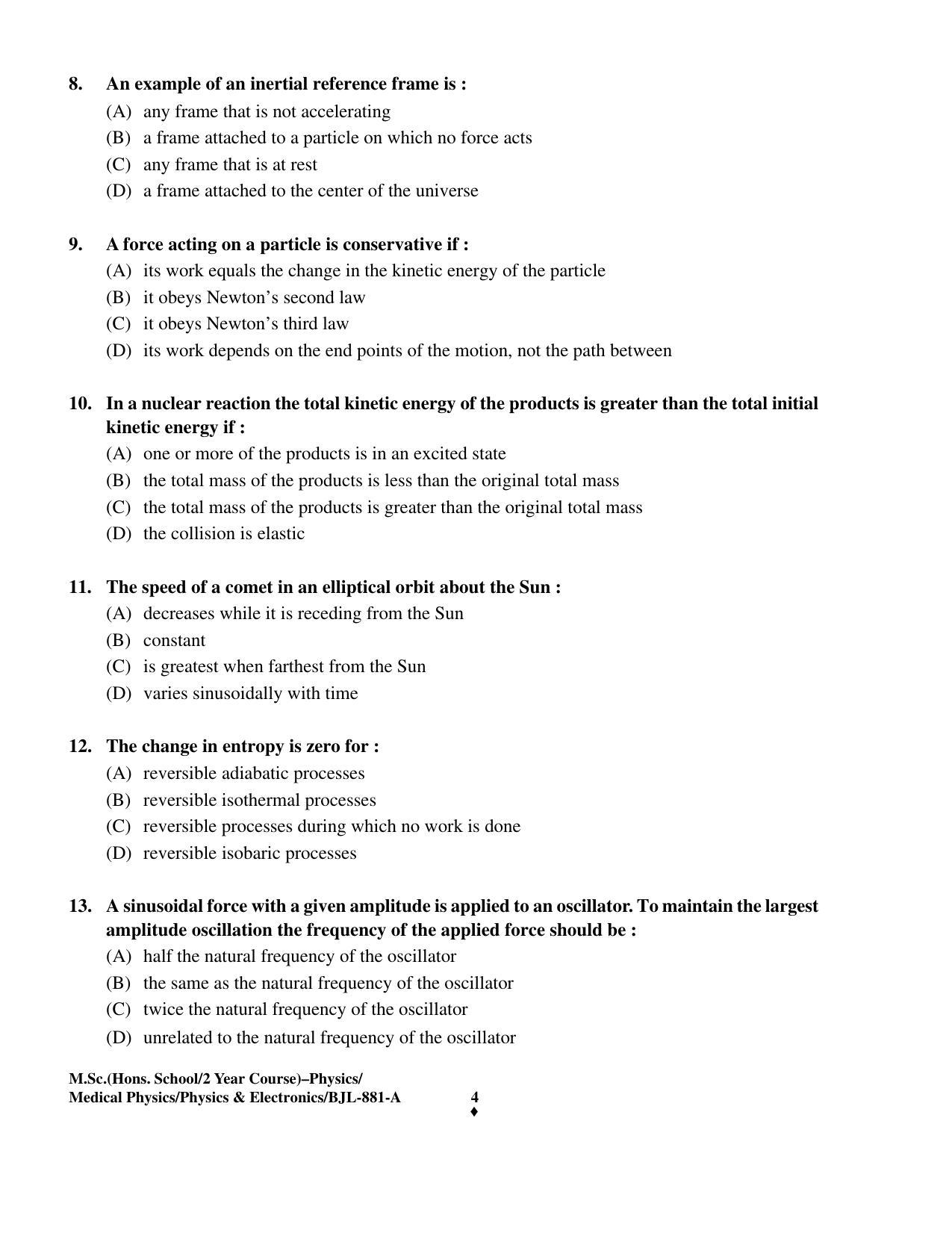 PU CET PG 2016 Question Paper Part I (SET A) - Page 109