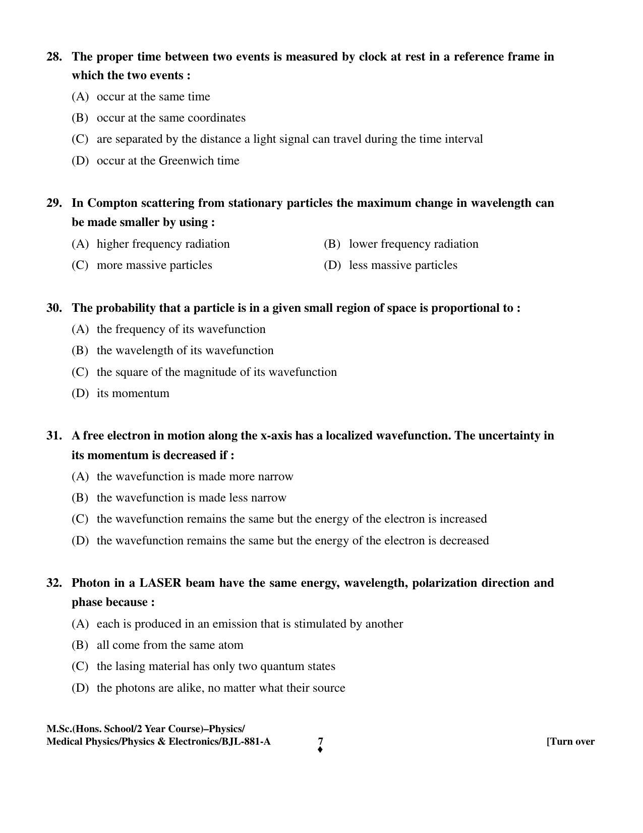 PU CET PG 2016 Question Paper Part I (SET A) - Page 112
