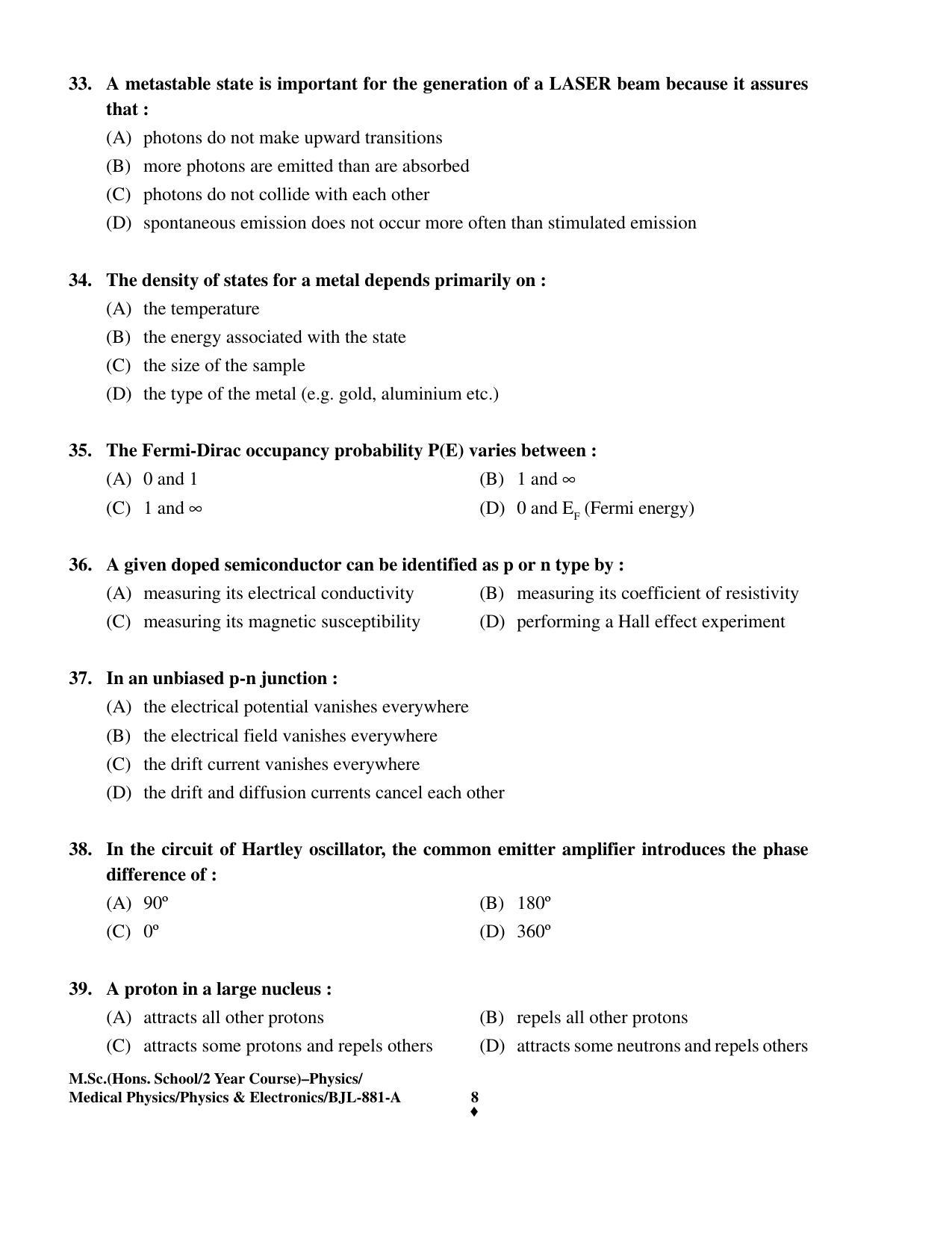 PU CET PG 2016 Question Paper Part I (SET A) - Page 113