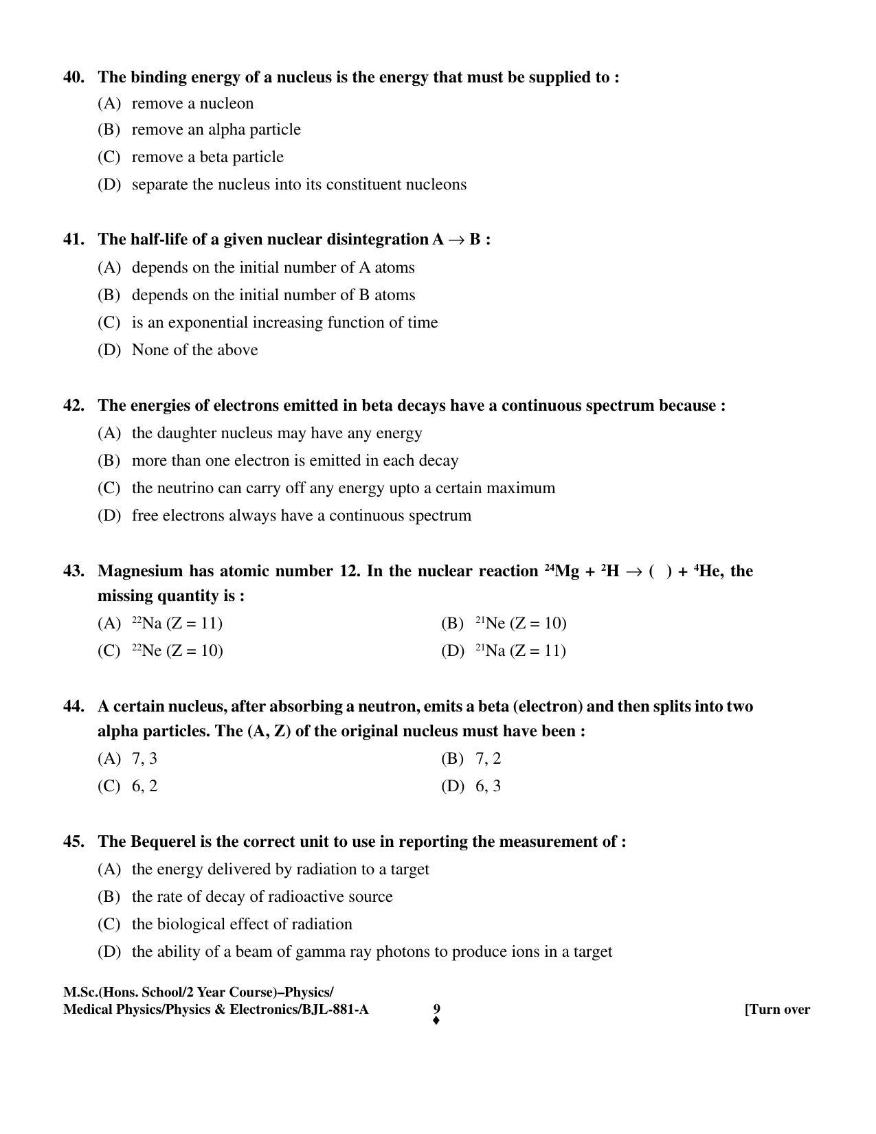 PU CET PG 2016 Question Paper Part I (SET A) - Page 114