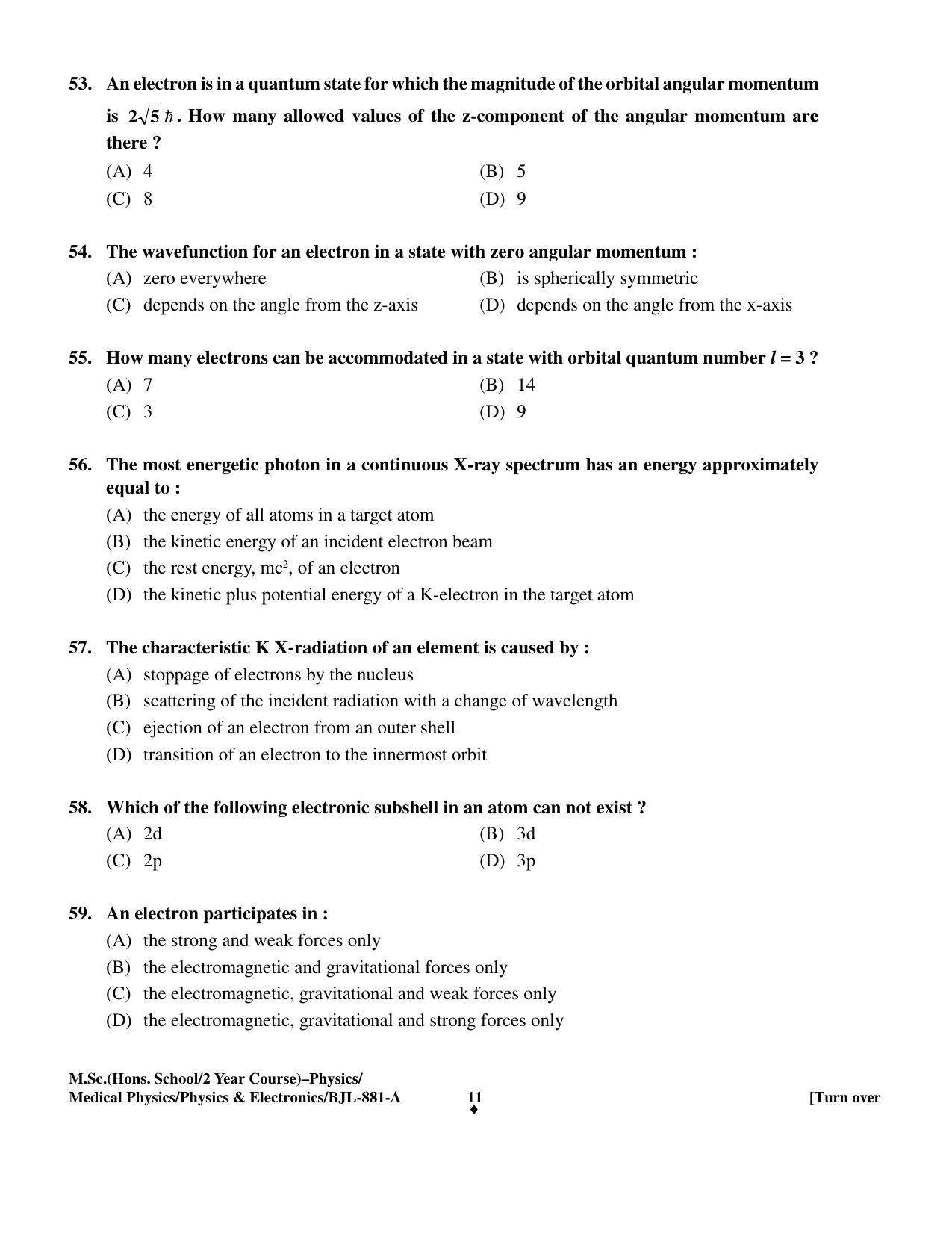 PU CET PG 2016 Question Paper Part I (SET A) - Page 116