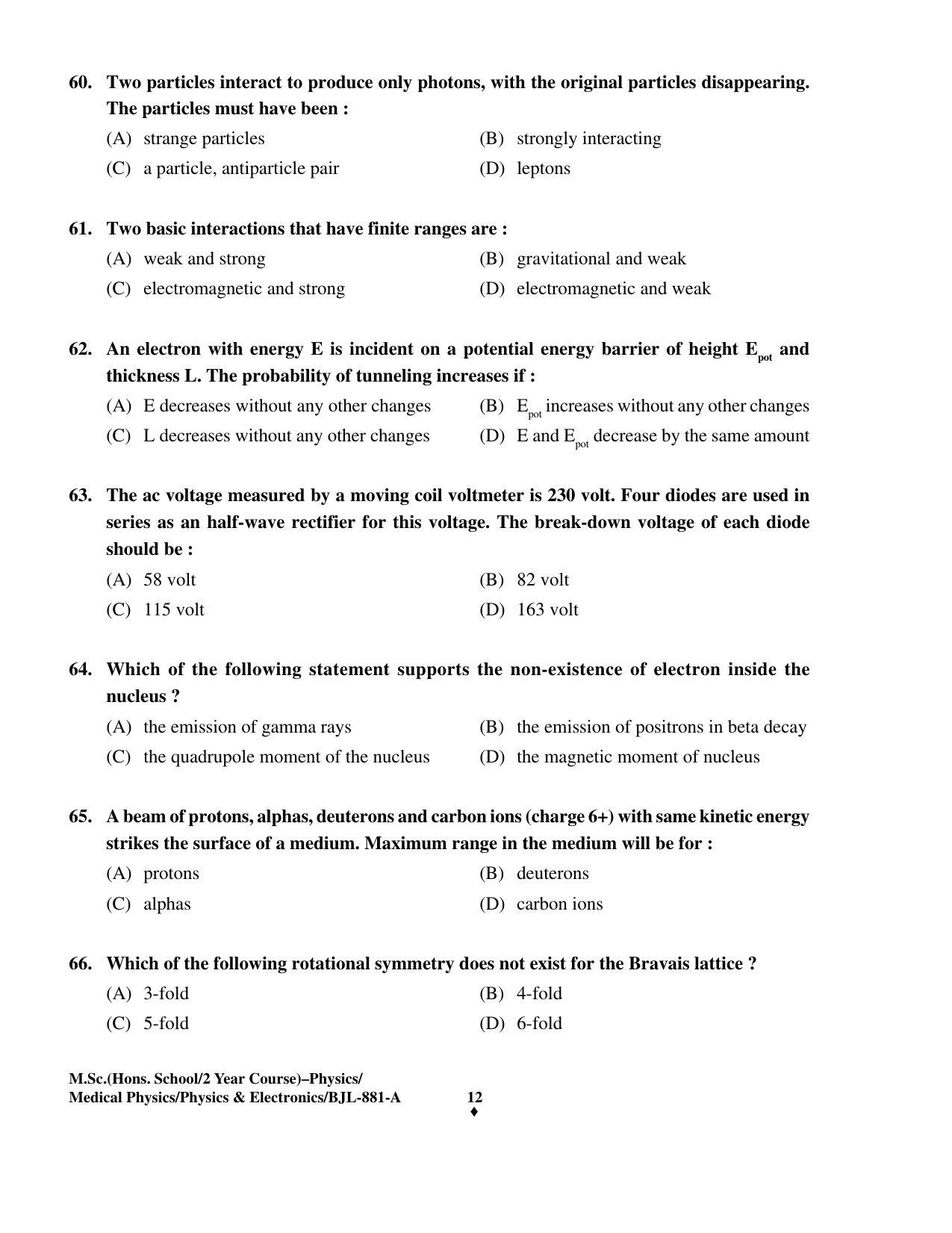 PU CET PG 2016 Question Paper Part I (SET A) - Page 117