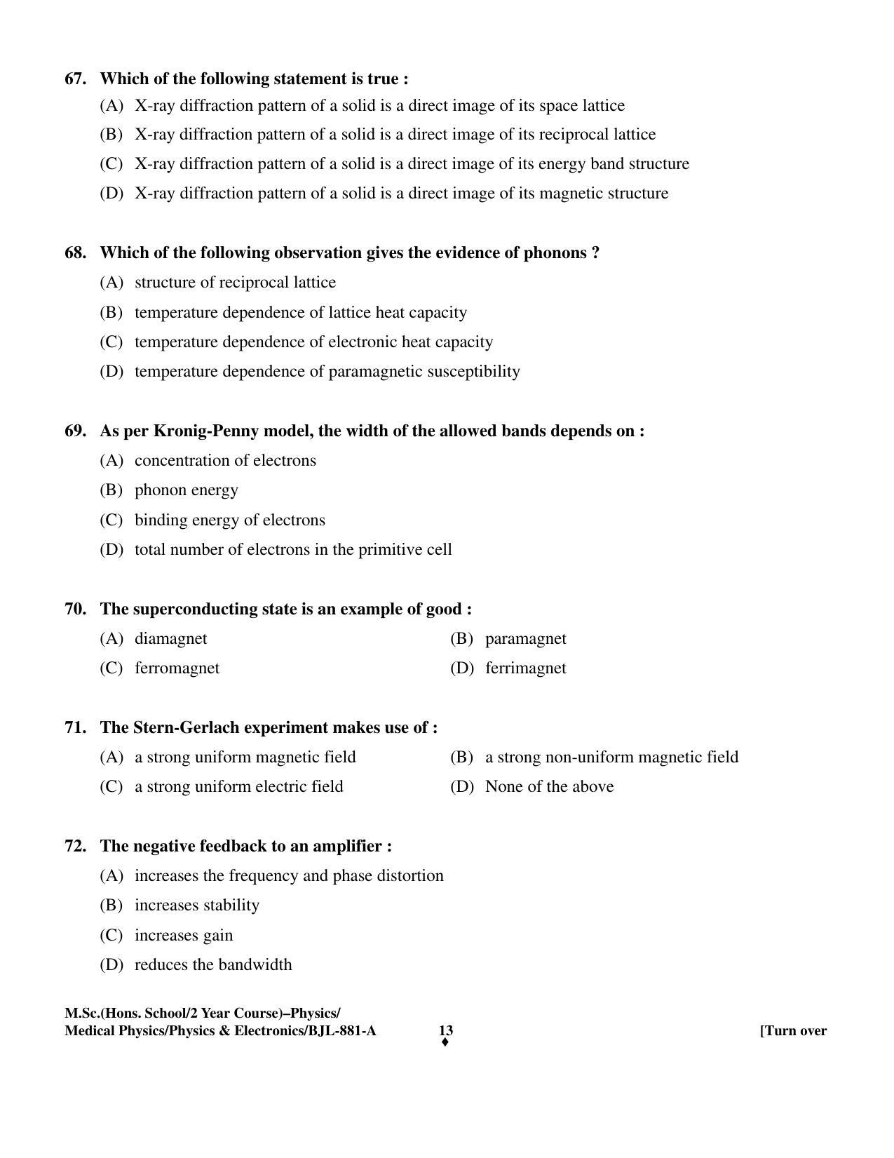 PU CET PG 2016 Question Paper Part I (SET A) - Page 118