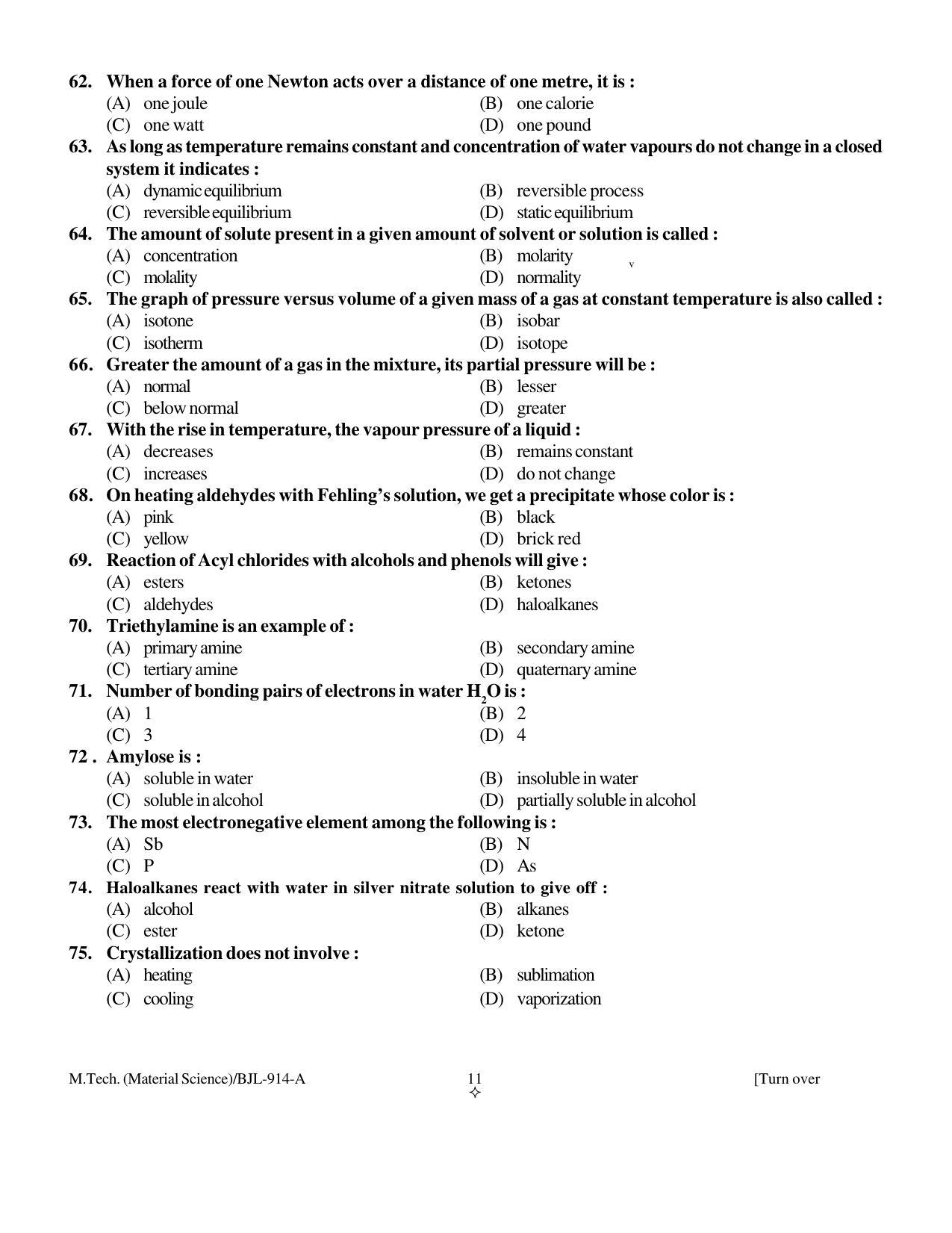 PU CET PG 2016 Question Paper Part I (SET A) - Page 132