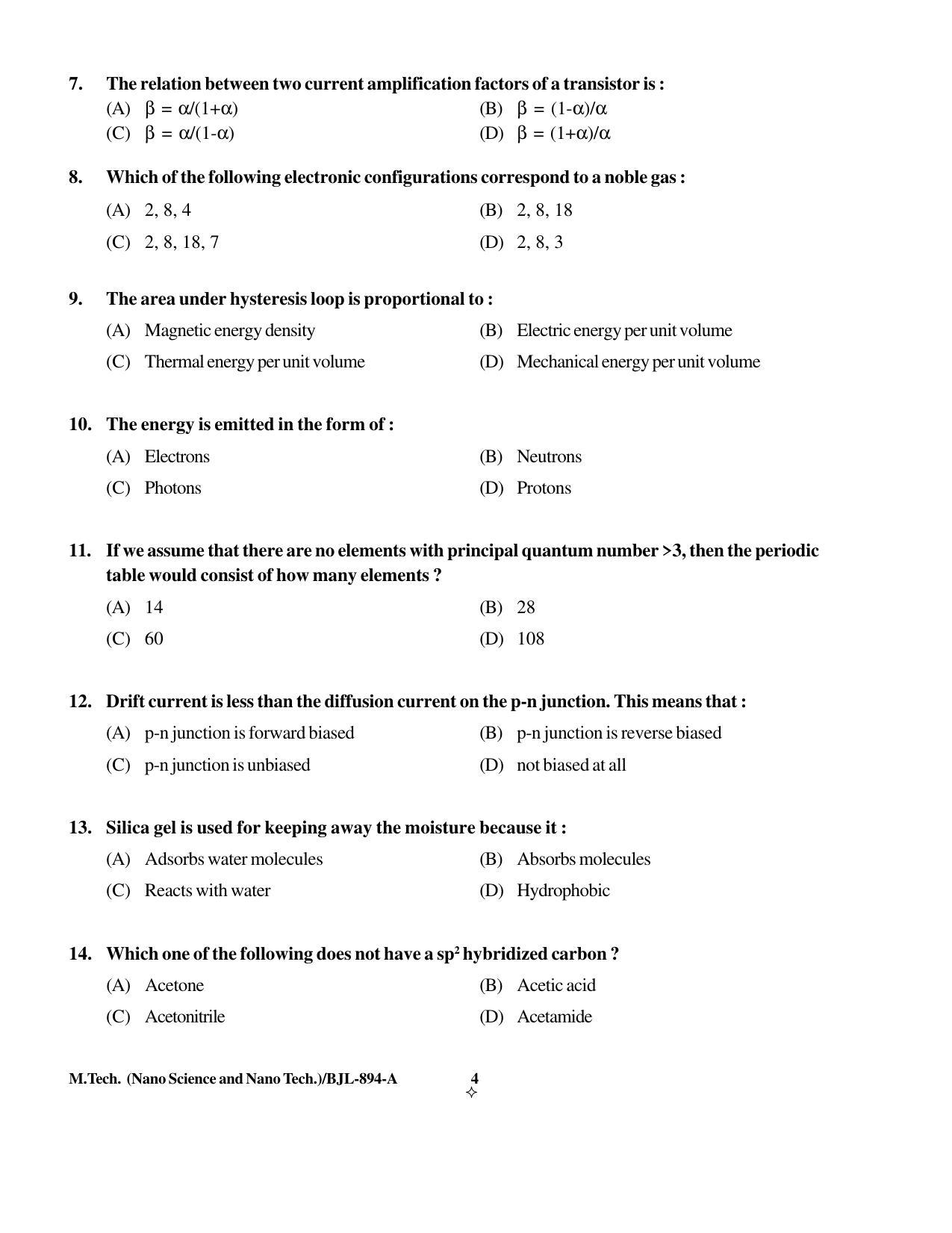 PU CET PG 2016 Question Paper Part I (SET A) - Page 136