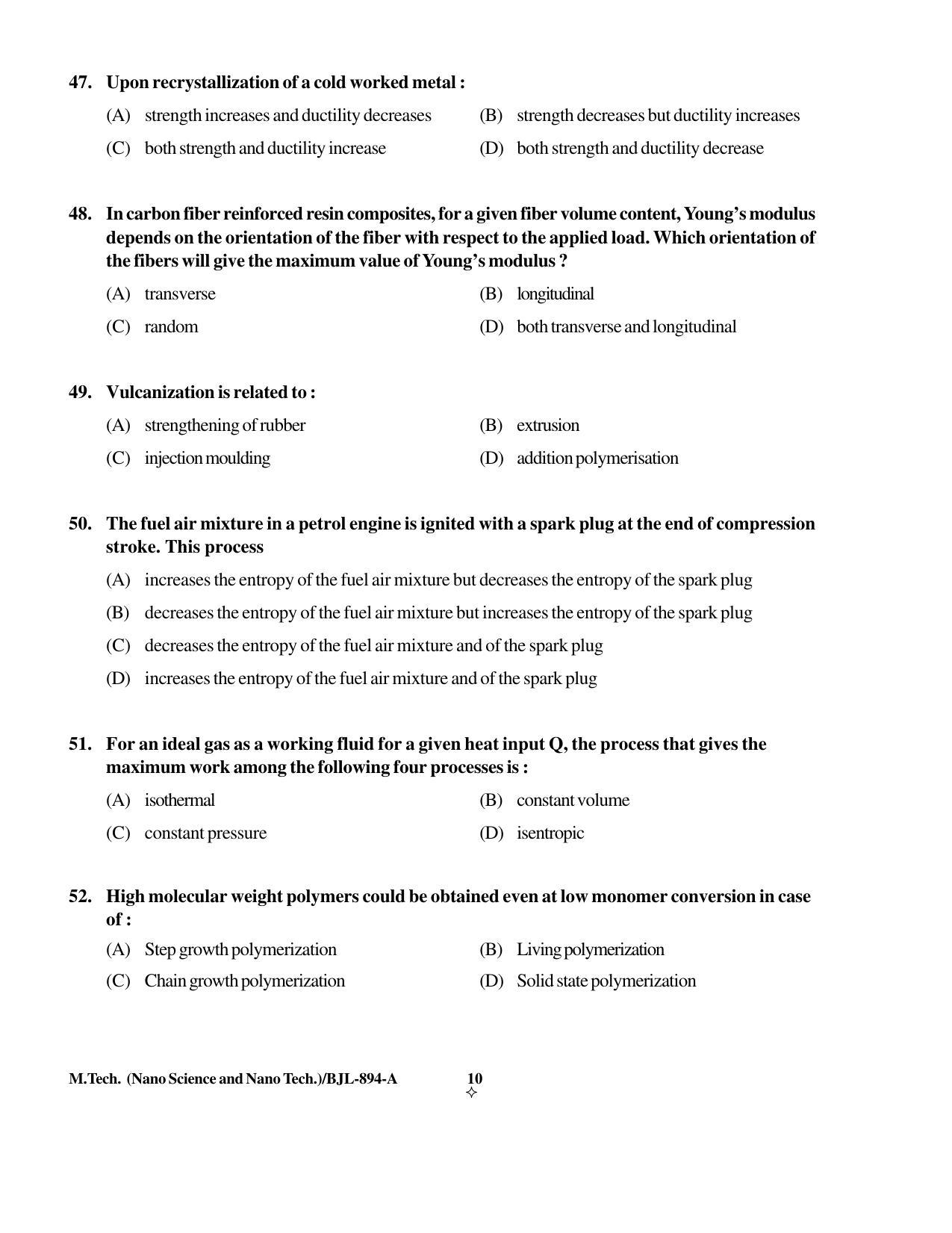 PU CET PG 2016 Question Paper Part I (SET A) - Page 142