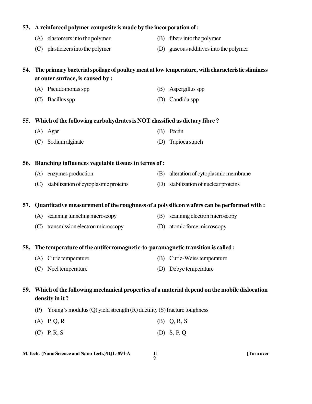 PU CET PG 2016 Question Paper Part I (SET A) - Page 143