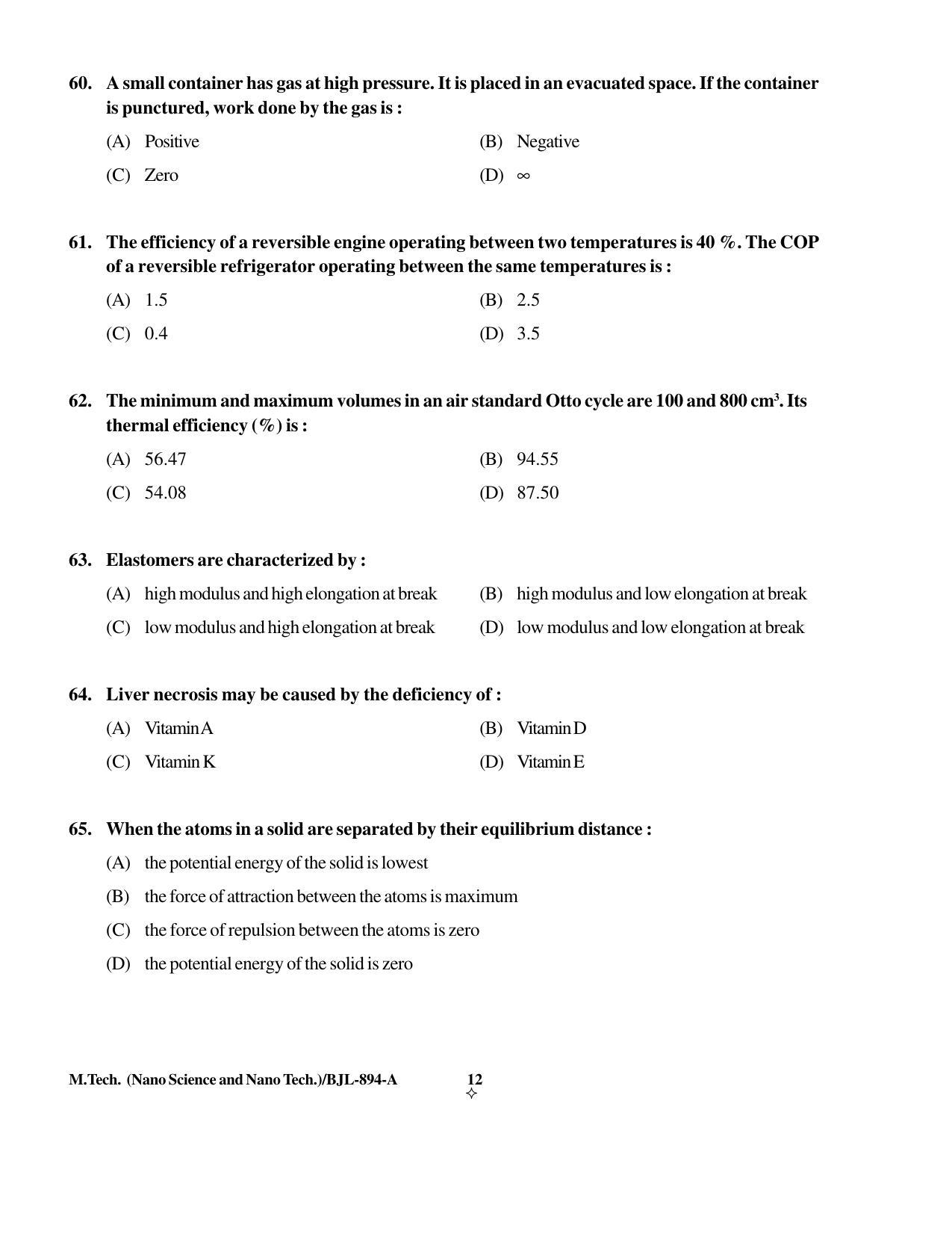 PU CET PG 2016 Question Paper Part I (SET A) - Page 144
