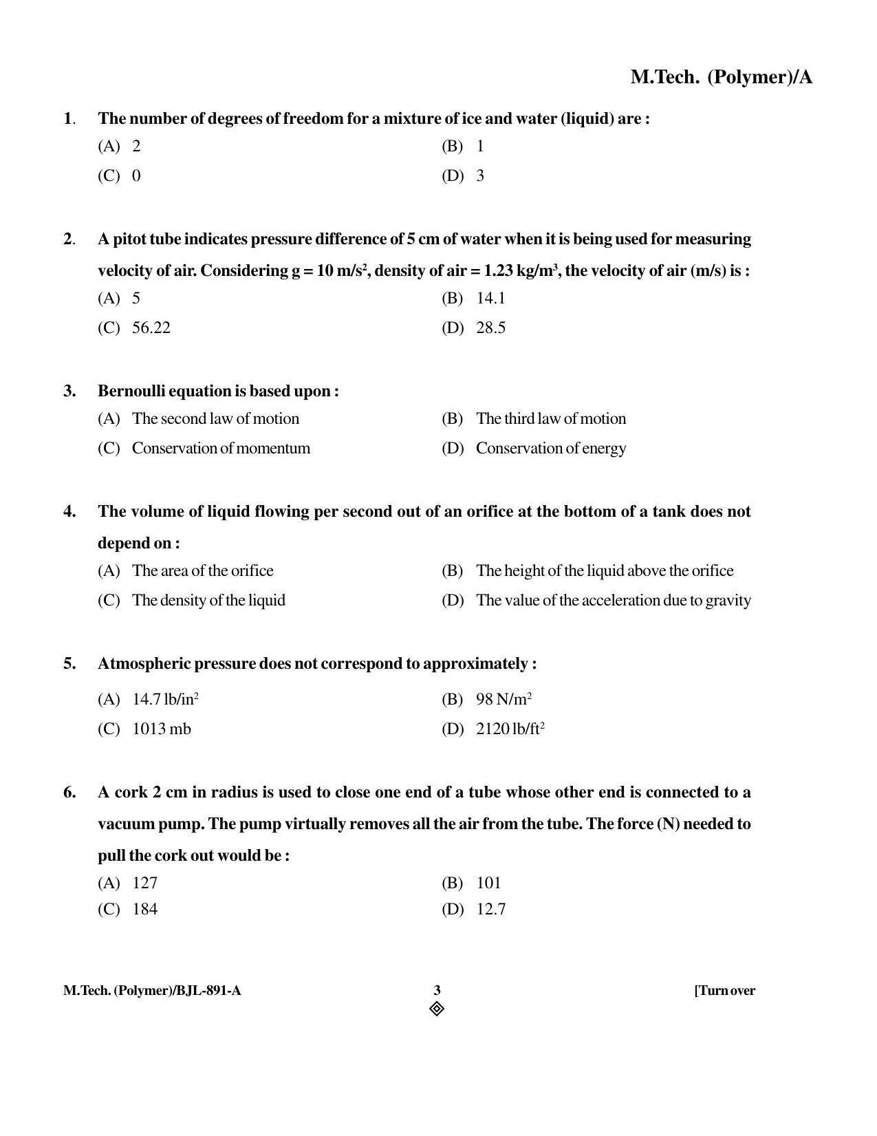 PU CET PG 2016 Question Paper Part I (SET A) - Page 150