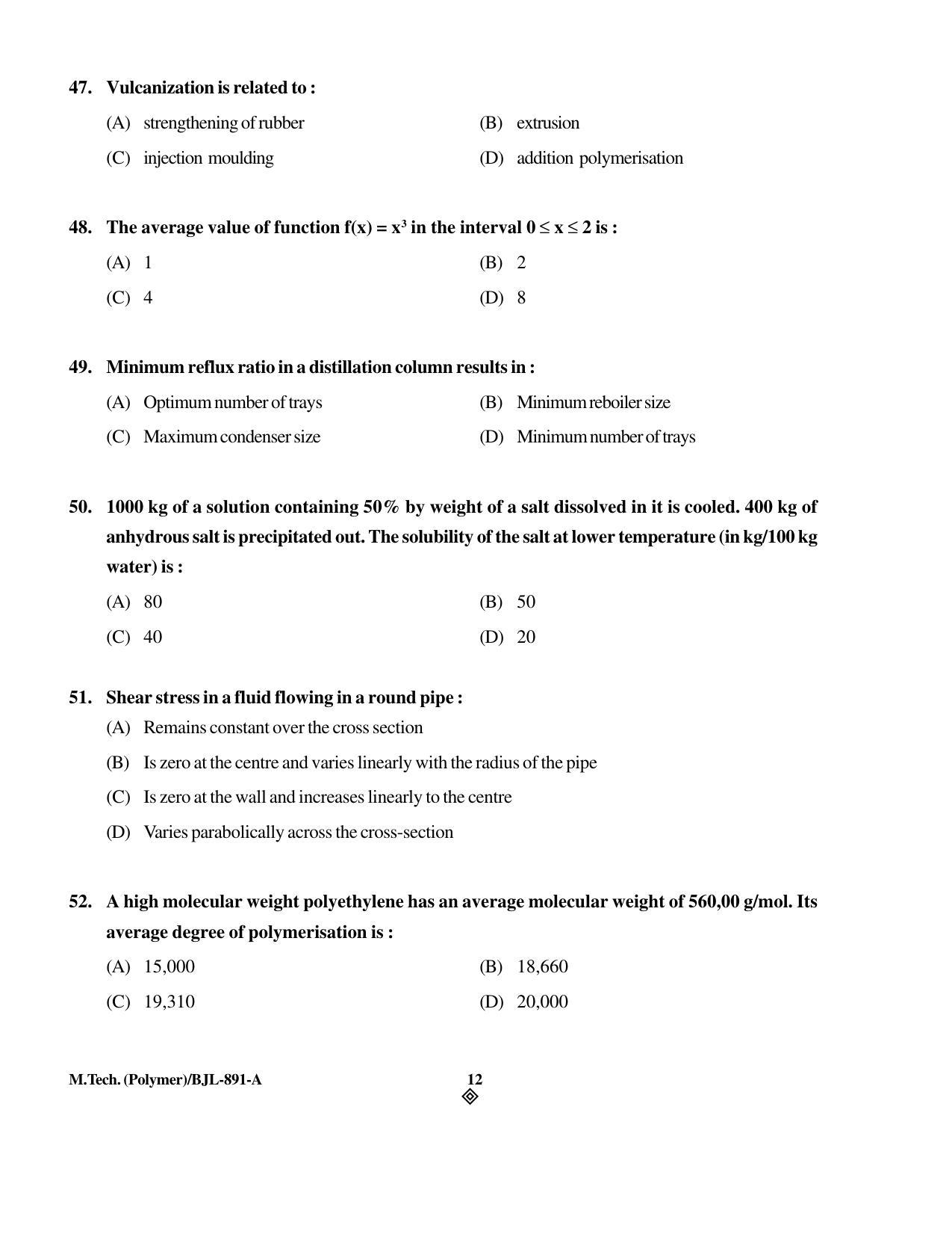 PU CET PG 2016 Question Paper Part I (SET A) - Page 159