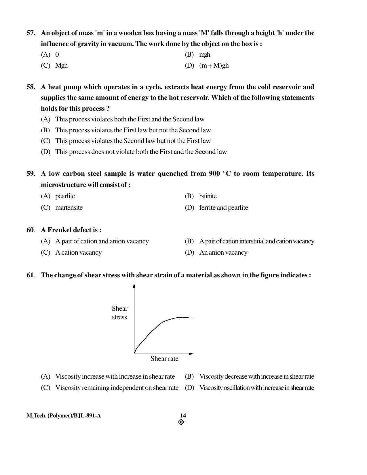 PU CET PG 2016 Question Paper Part I (SET A) - Page 161