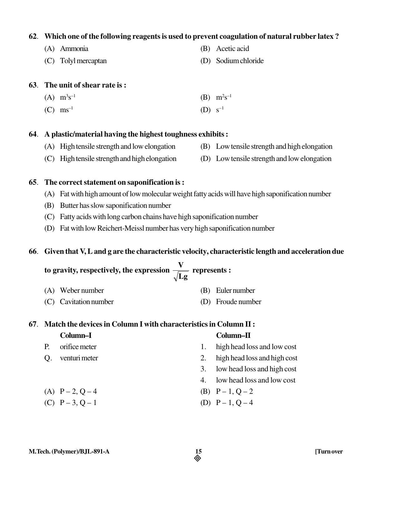 PU CET PG 2016 Question Paper Part I (SET A) - Page 162