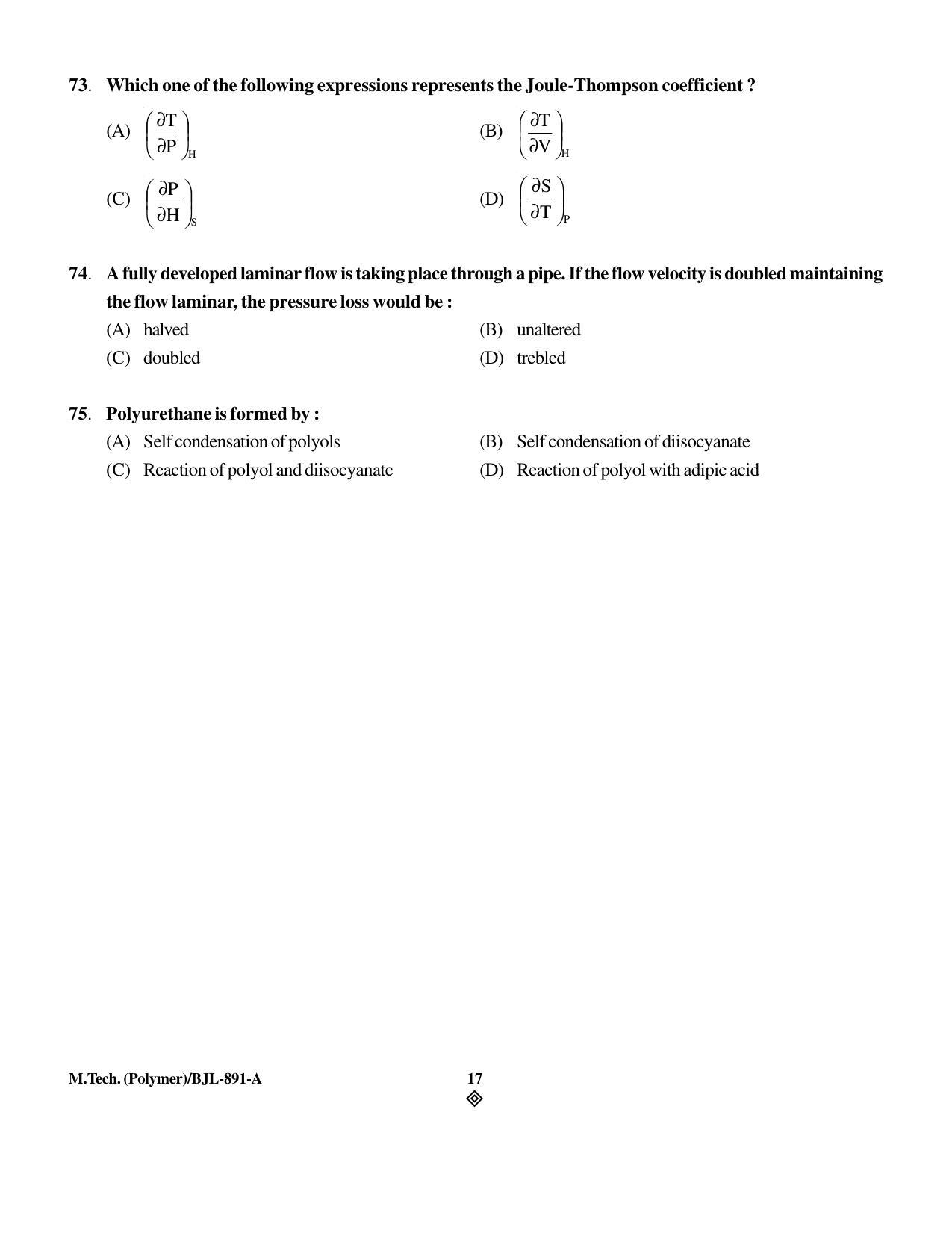 PU CET PG 2016 Question Paper Part I (SET A) - Page 164