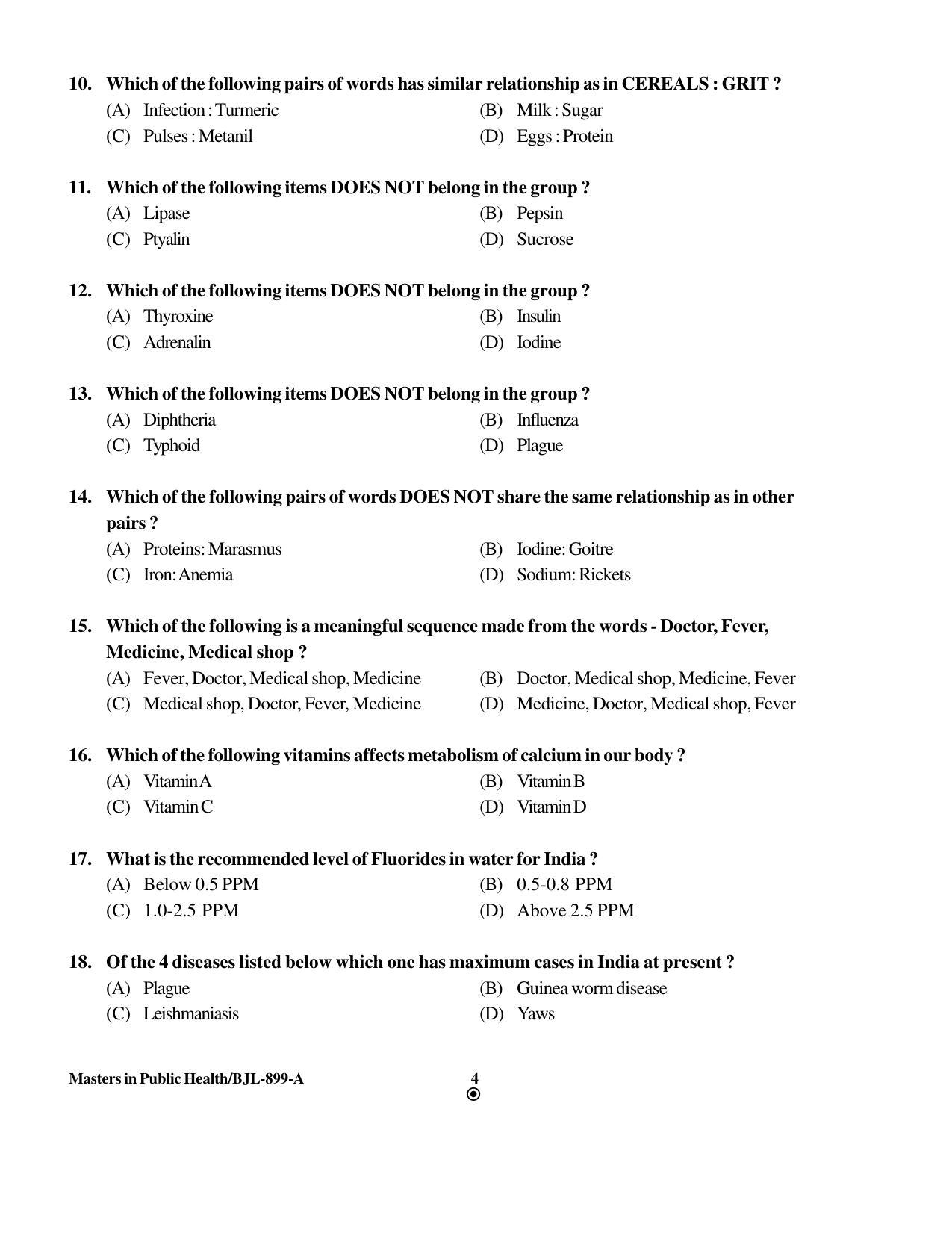 PU CET PG 2016 Question Paper Part I (SET A) - Page 171