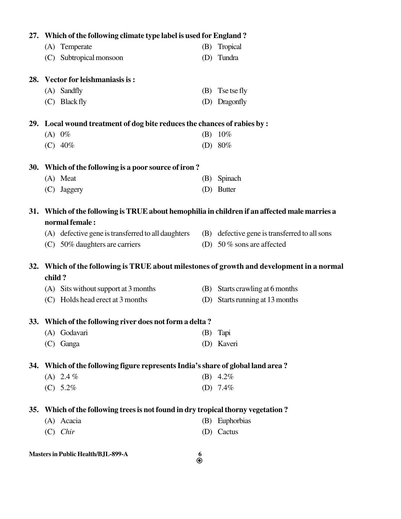 PU CET PG 2016 Question Paper Part I (SET A) - Page 173
