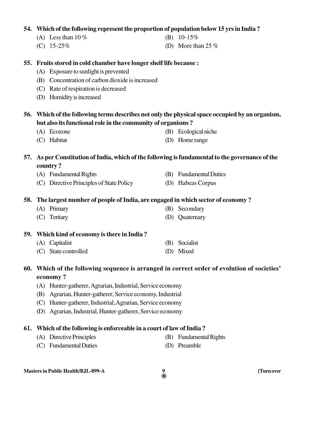 PU CET PG 2016 Question Paper Part I (SET A) - Page 176