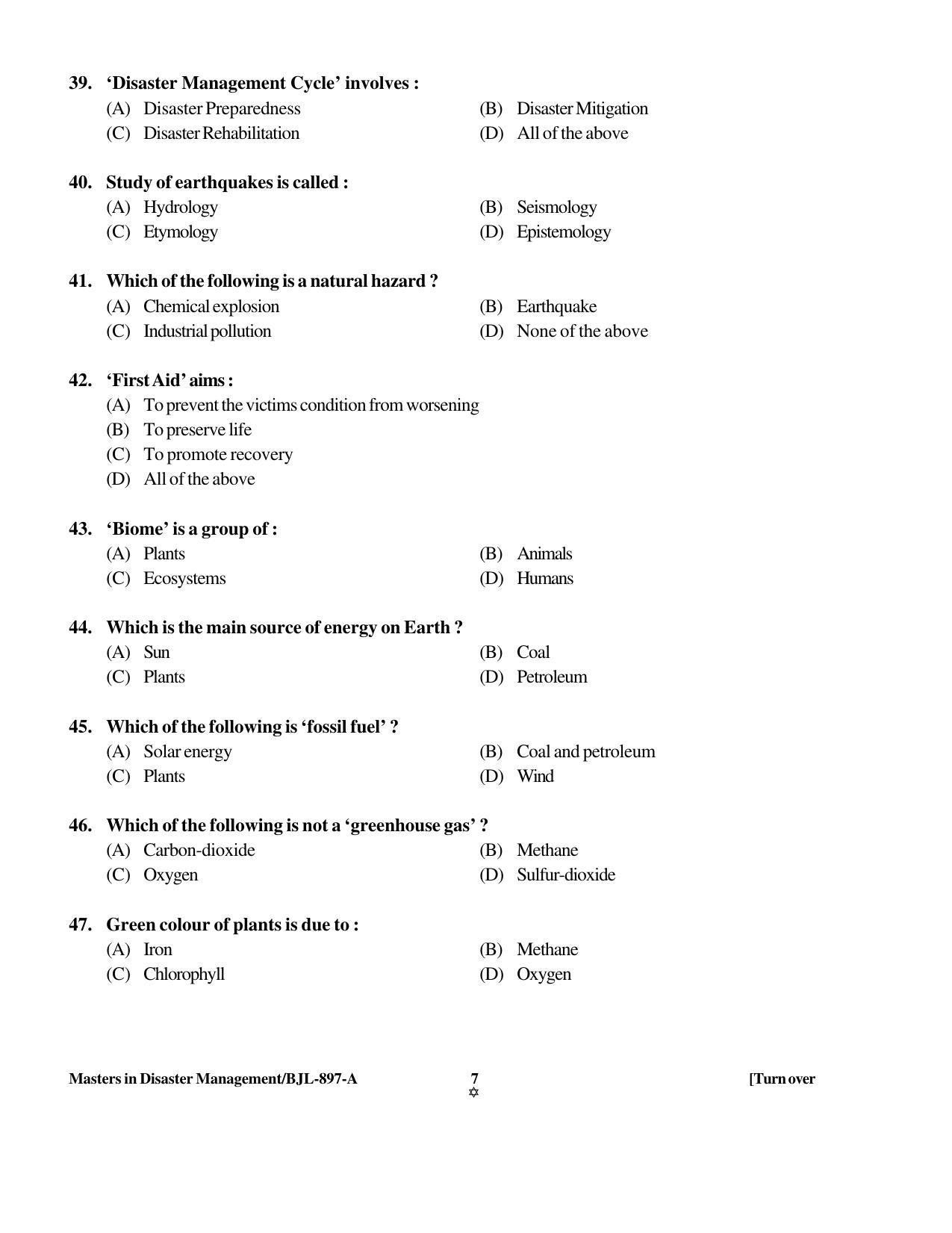 PU CET PG 2016 Question Paper Part I (SET A) - Page 185