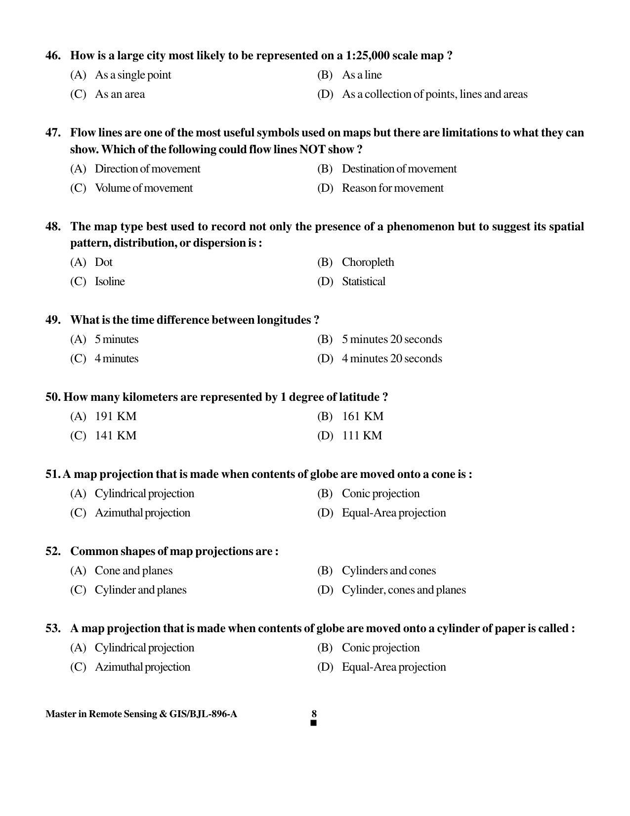 PU CET PG 2016 Question Paper Part I (SET A) - Page 197