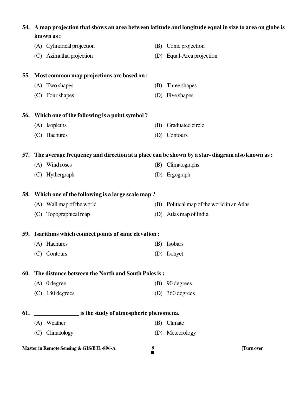PU CET PG 2016 Question Paper Part I (SET A) - Page 198