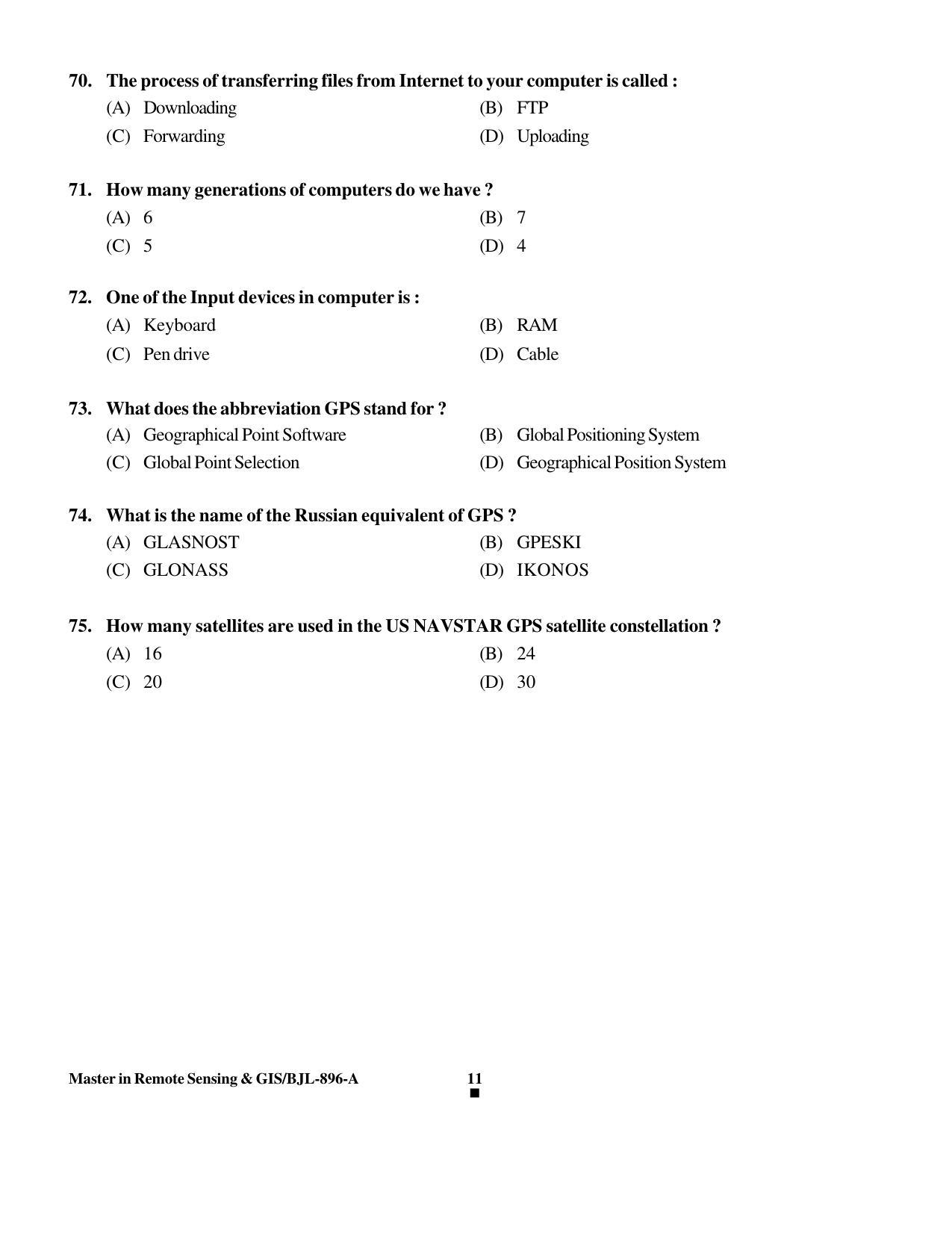 PU CET PG 2016 Question Paper Part I (SET A) - Page 200