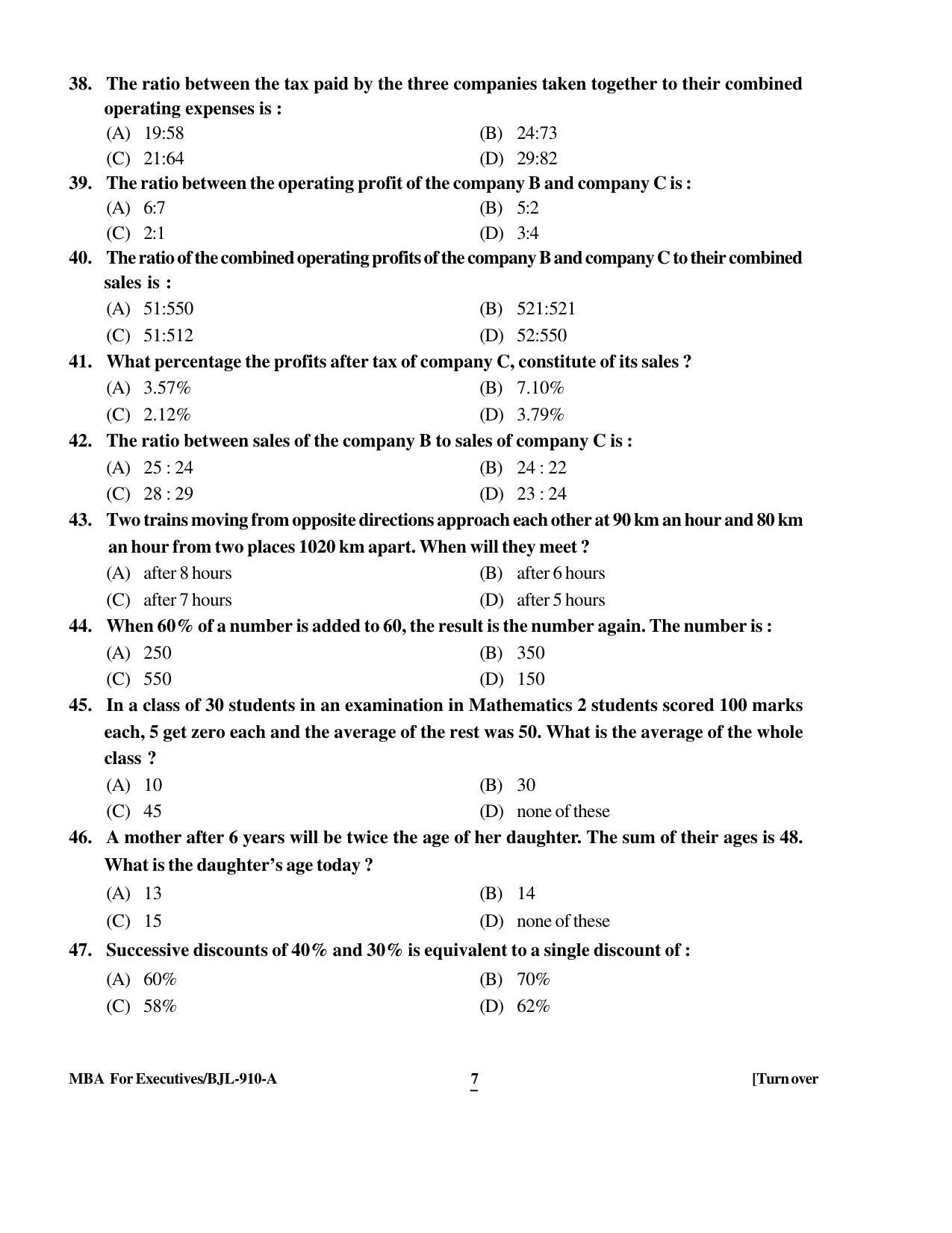 PU CET PG 2016 Question Paper Part I (SET A) - Page 236