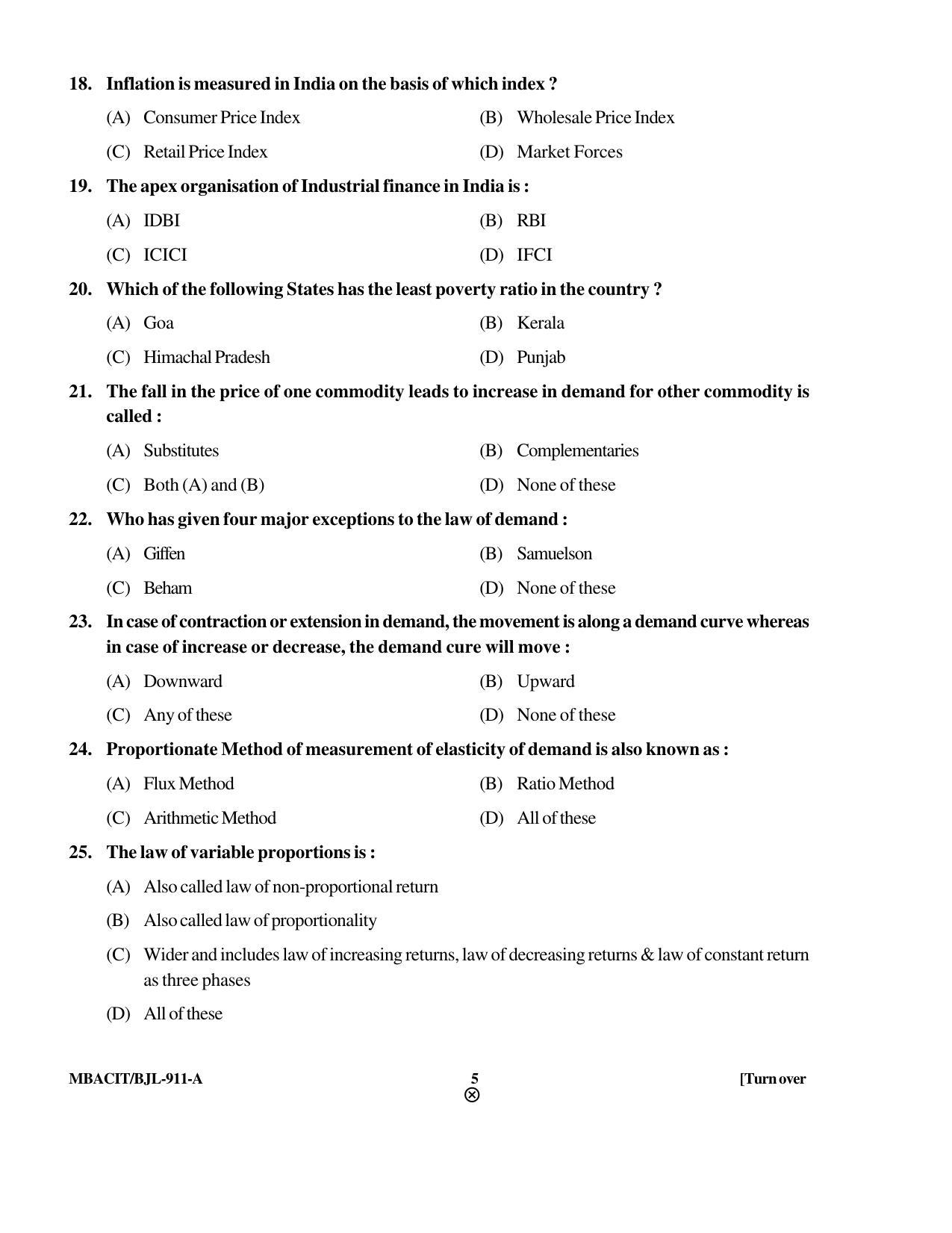 PU CET PG 2016 Question Paper Part I (SET A) - Page 246