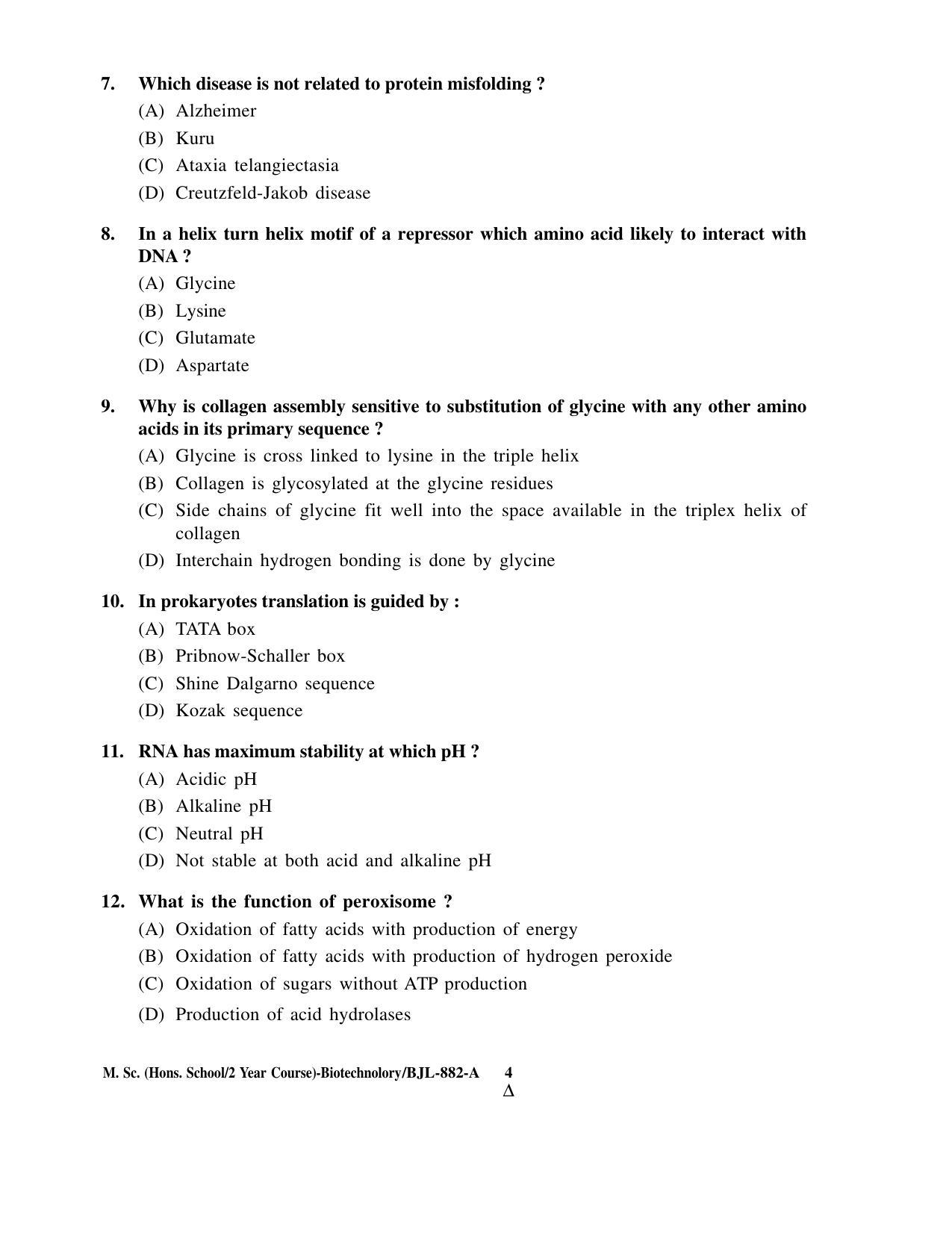 PU CET PG 2016 Question Paper Part I (SET A) - Page 257