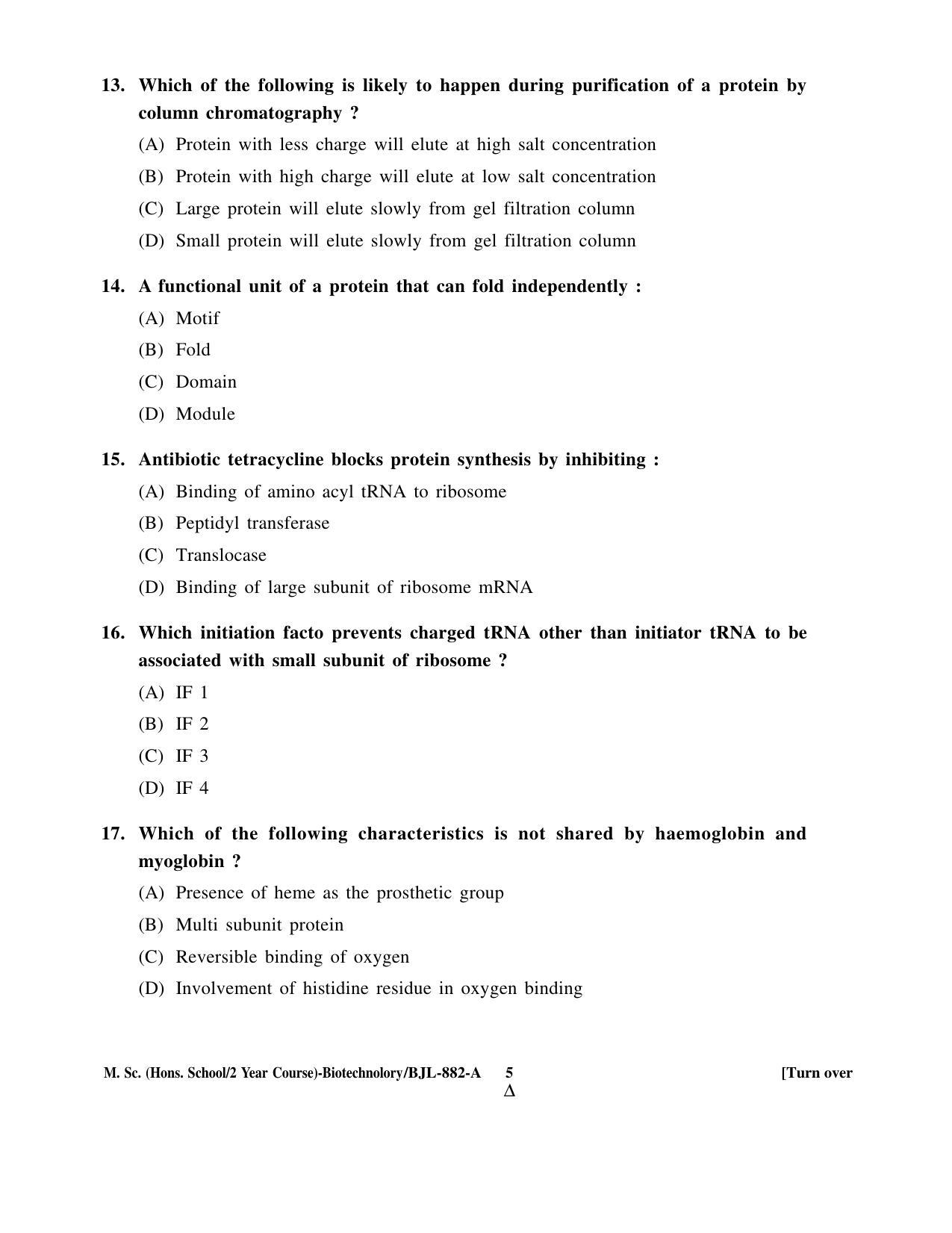 PU CET PG 2016 Question Paper Part I (SET A) - Page 258