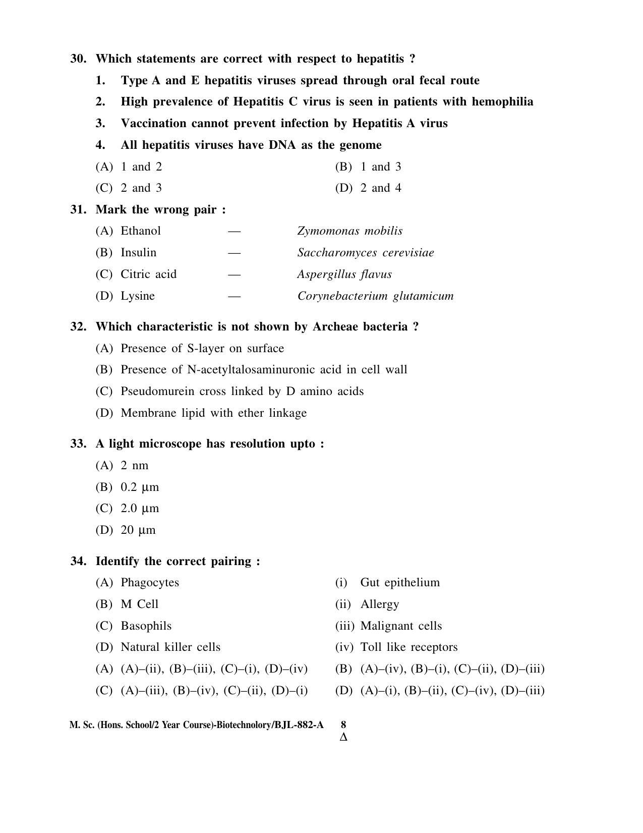 PU CET PG 2016 Question Paper Part I (SET A) - Page 261