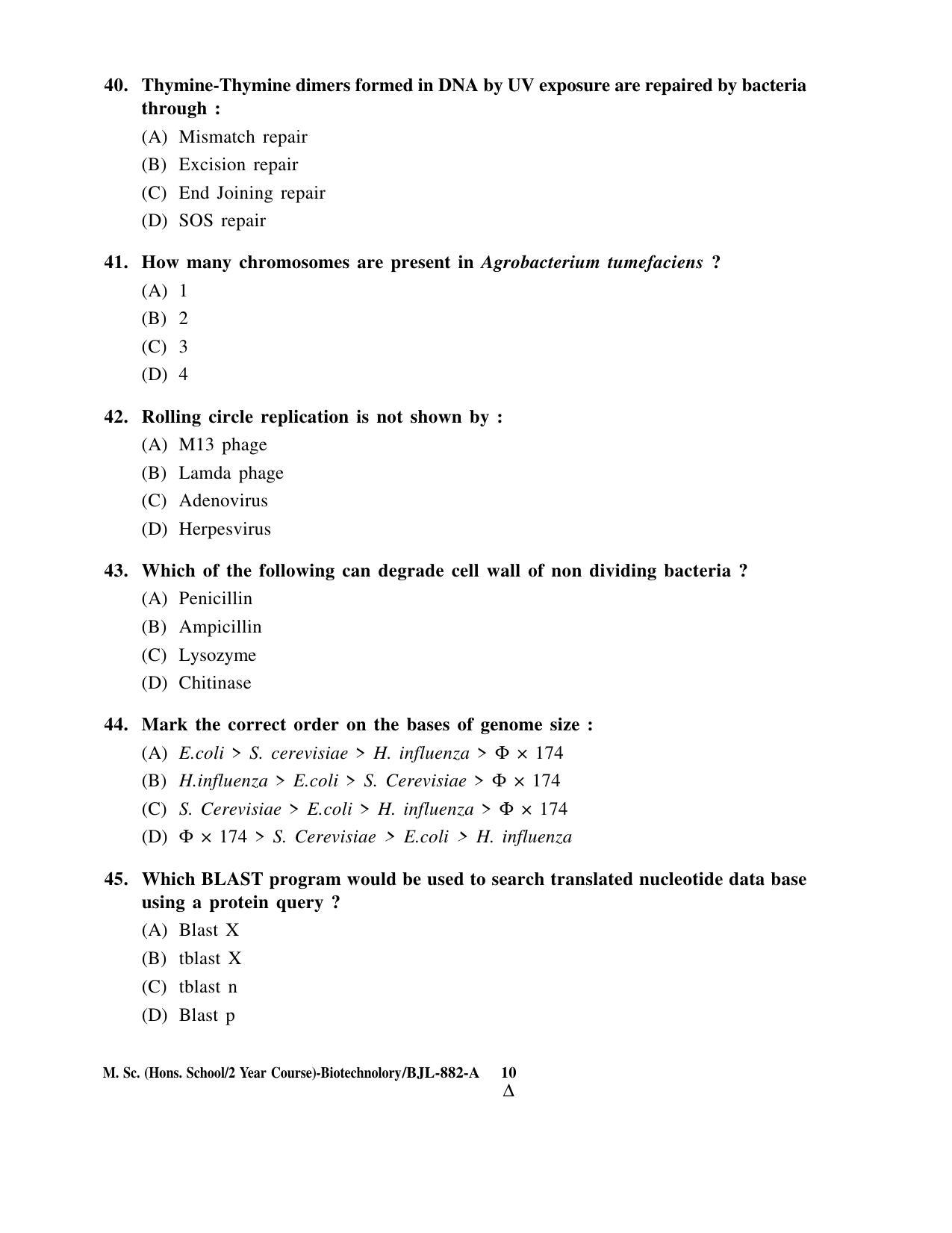 PU CET PG 2016 Question Paper Part I (SET A) - Page 263