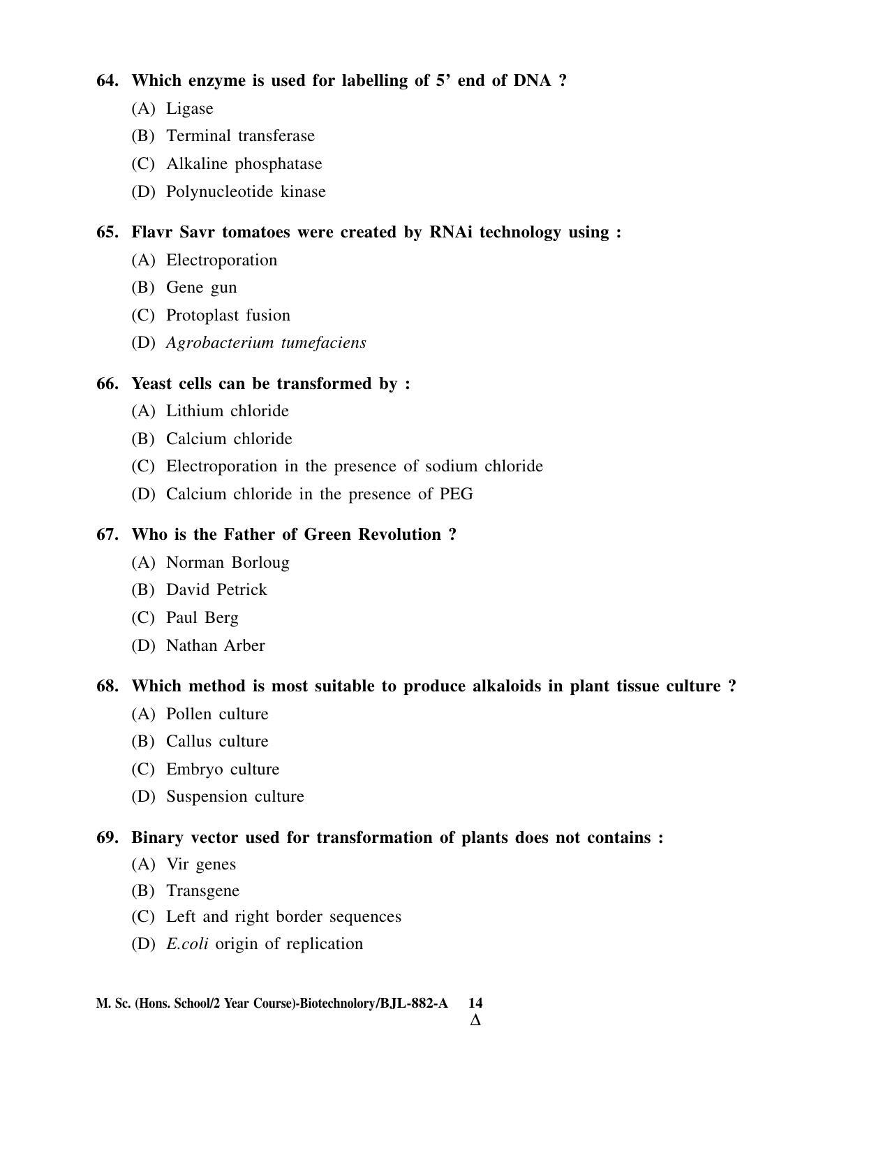PU CET PG 2016 Question Paper Part I (SET A) - Page 267