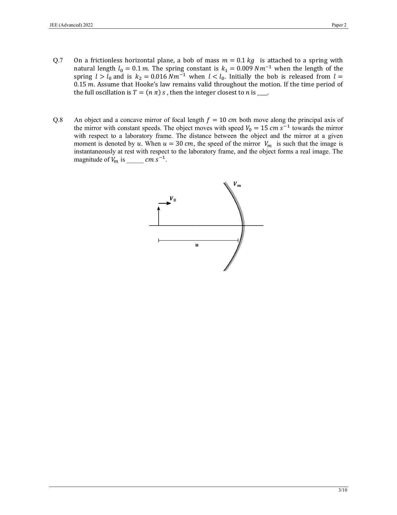 JEE (Advanced) 2022 Paper II - English Question Paper - Page 11