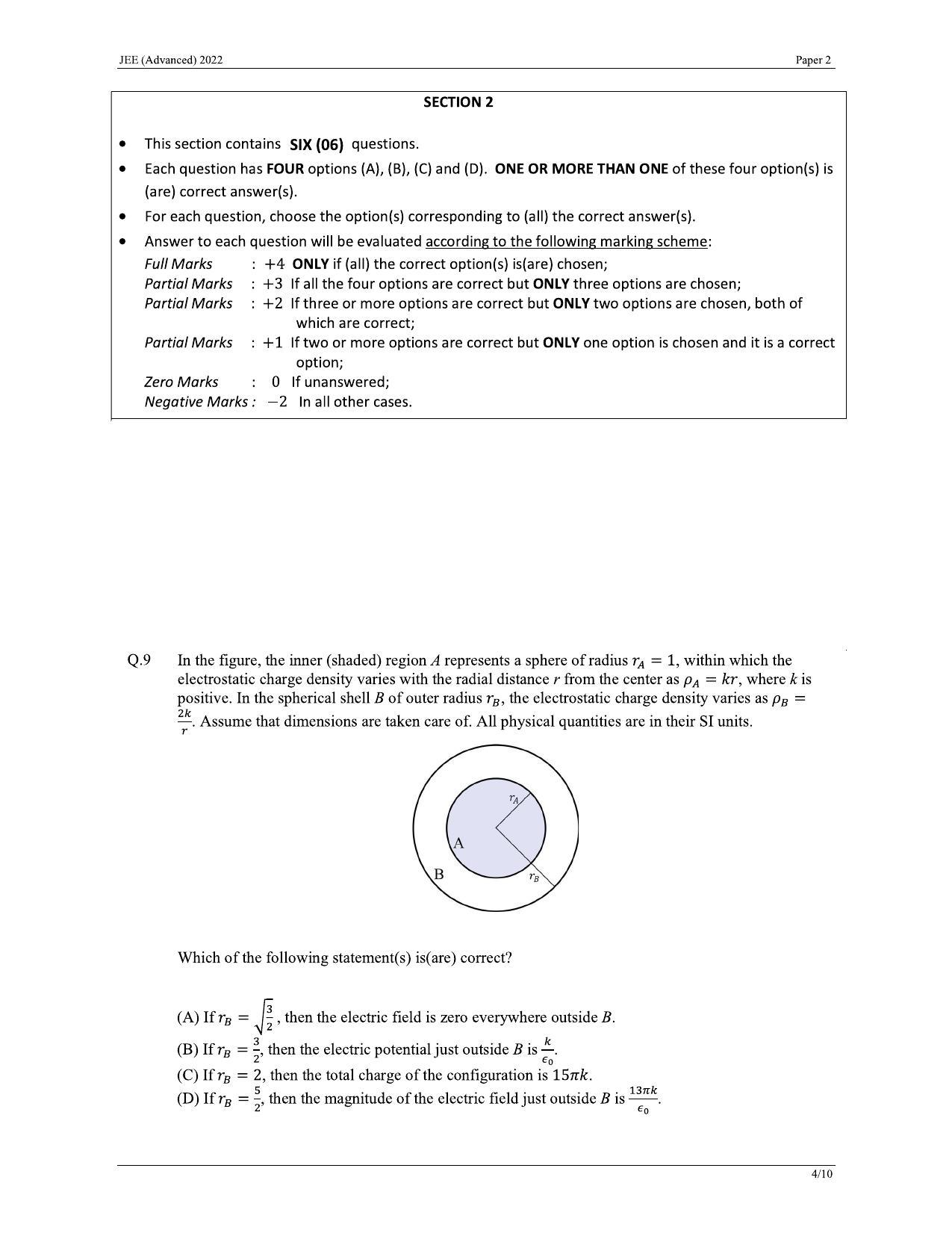 JEE (Advanced) 2022 Paper II - English Question Paper - Page 12