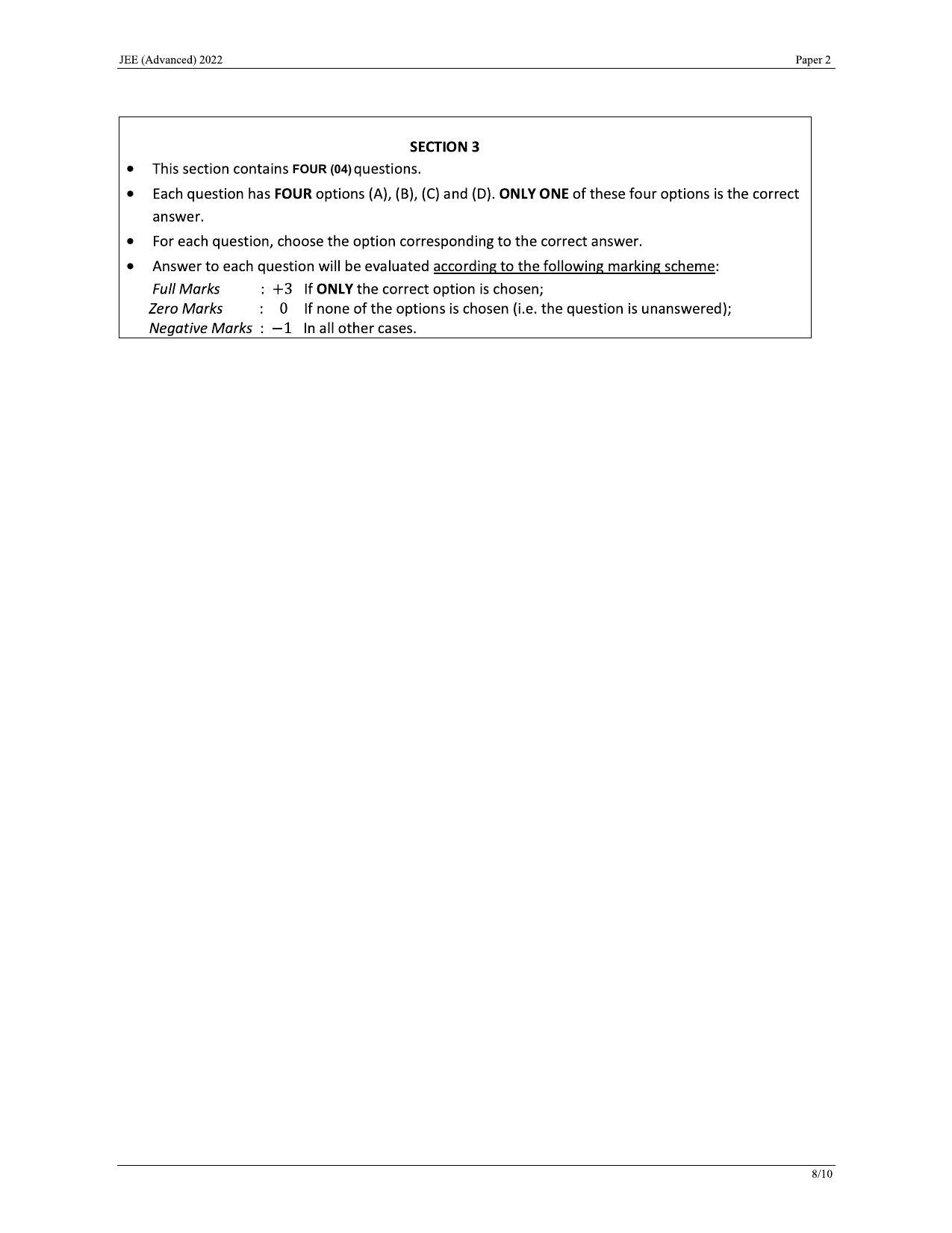 JEE (Advanced) 2022 Paper II - English Question Paper - Page 16